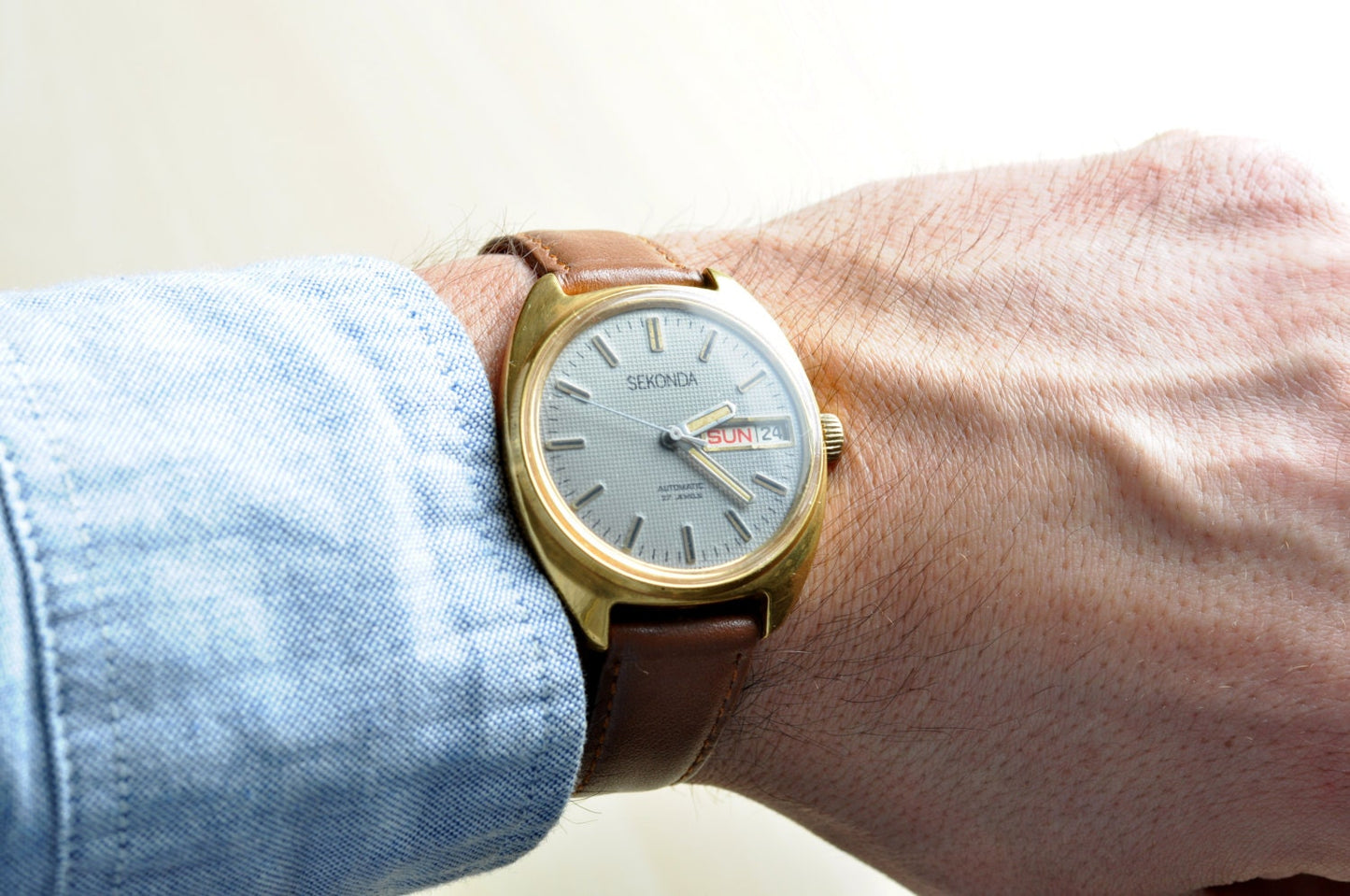 Soviet watch "Sekonda", Mens watch, Ukraine watch, Vintage Watch , gold watch ,Mens watch, boyfriends watch