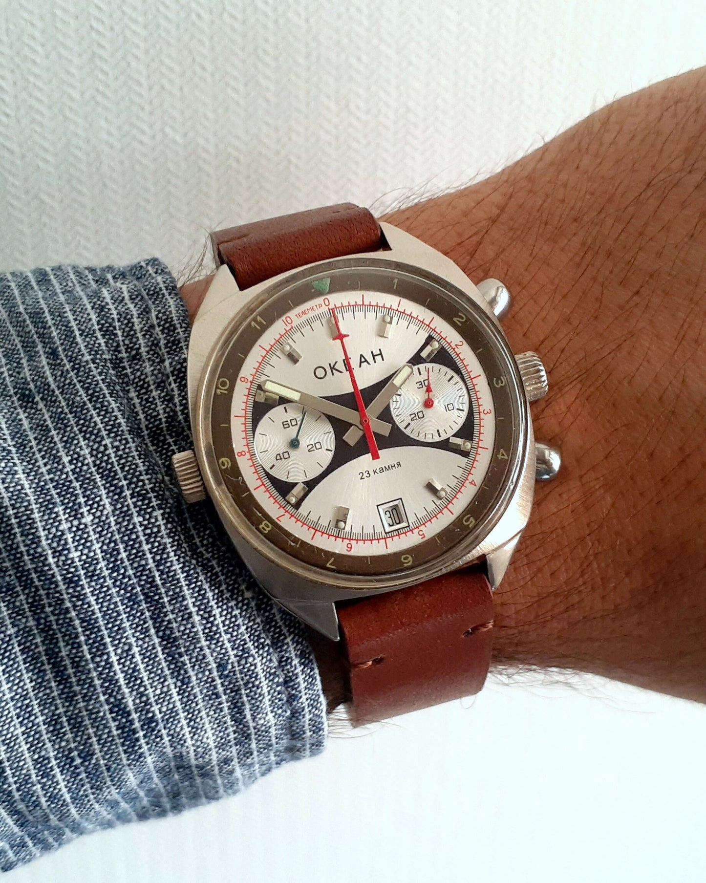 Rare watch Chronograph "Poljot", Shturmanskie watch, Ocean watch ,Vintage Watch ,Navy watch, Mechanical watch , air force watch