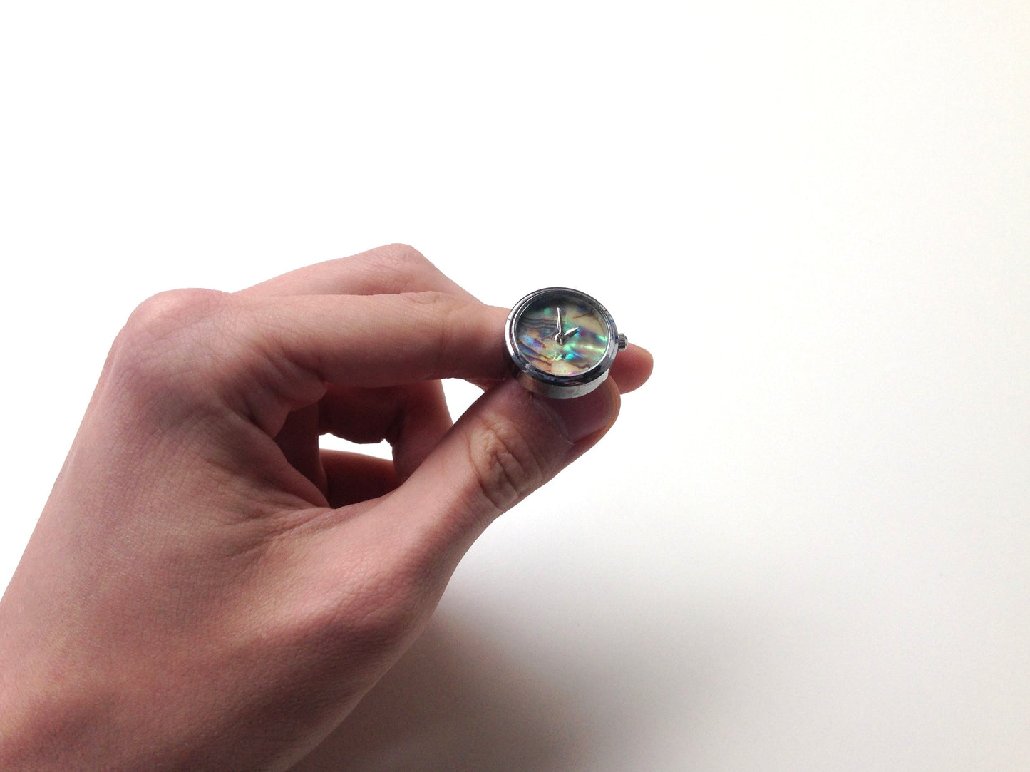 Stone watch, Pearl watch, Silver ring watch , Silver plated Ring, Pearl ring watch,