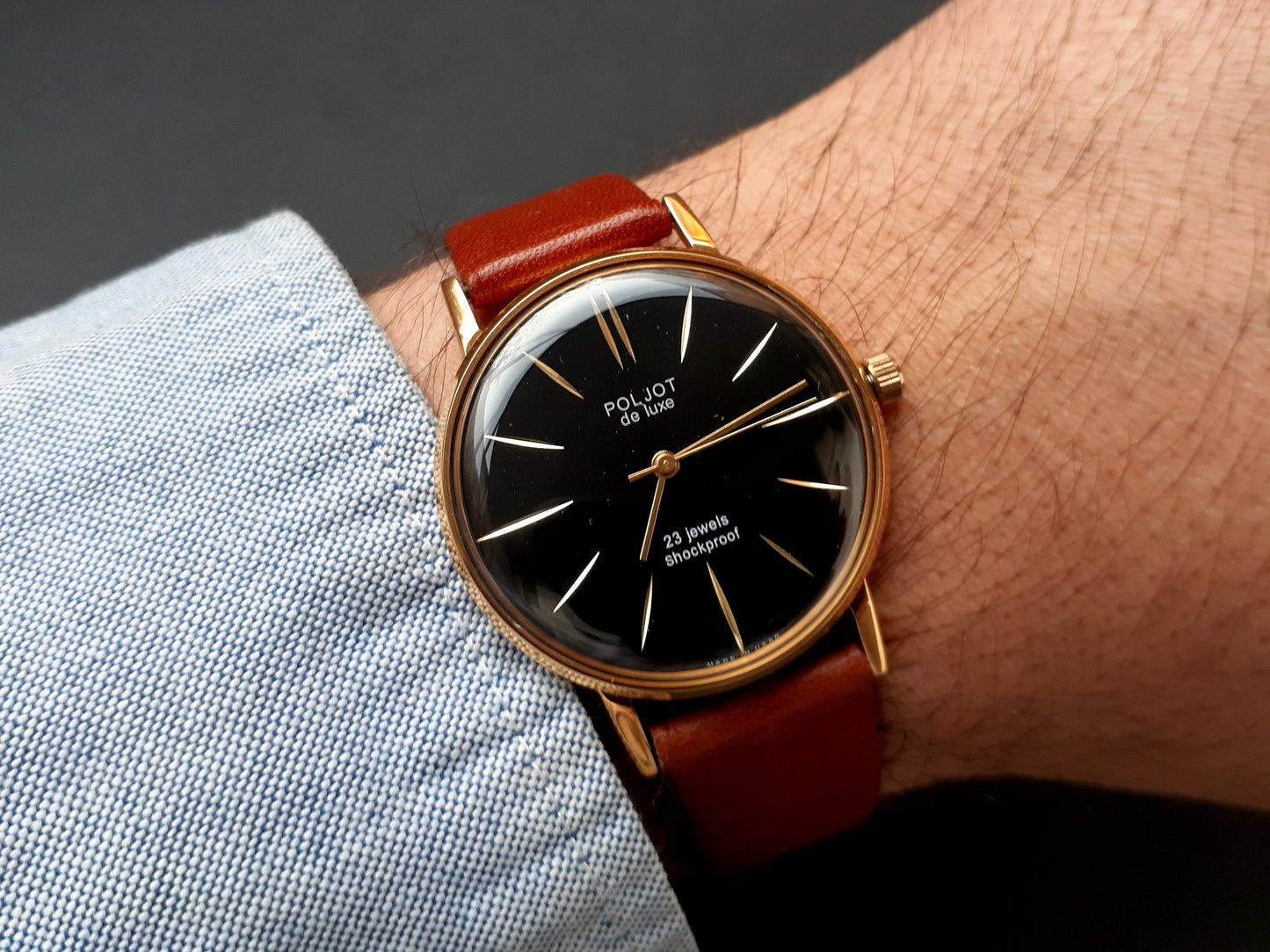 Soviet watch - "Poljot De Luxe" - Slim Watch 8mm thickness