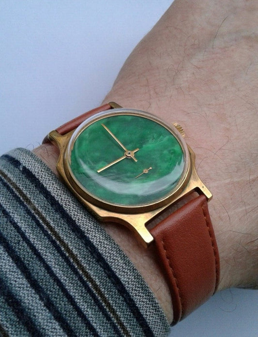 Soviet watch "Pobeda" - Malachite watch