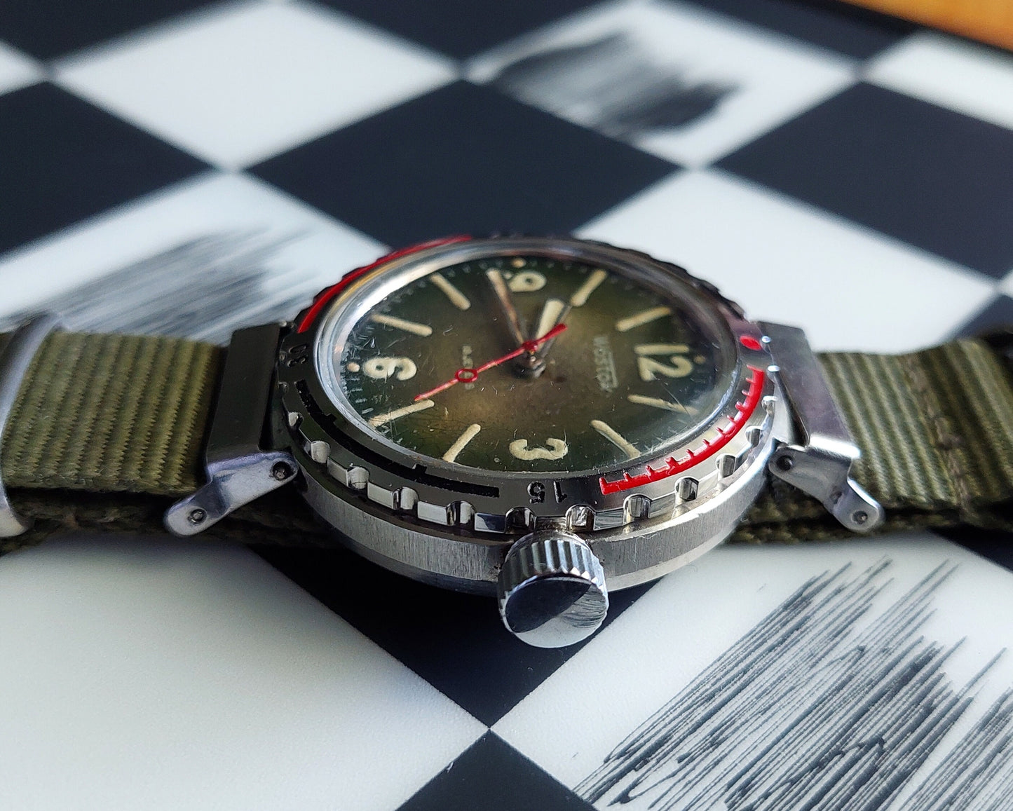 Rare Dive watch "Amphibian" "Wostok", Soviet watch , Men watch Mechanical watch
