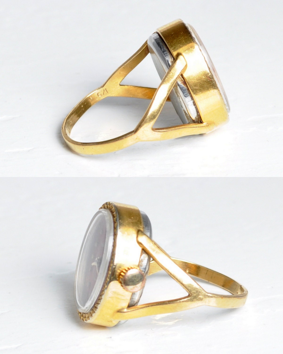 Soviet watch "Chaika",Gold Ring watch ,finger ring watch ,Ukraine watch ,red watch Womens watch Mechanical watch
