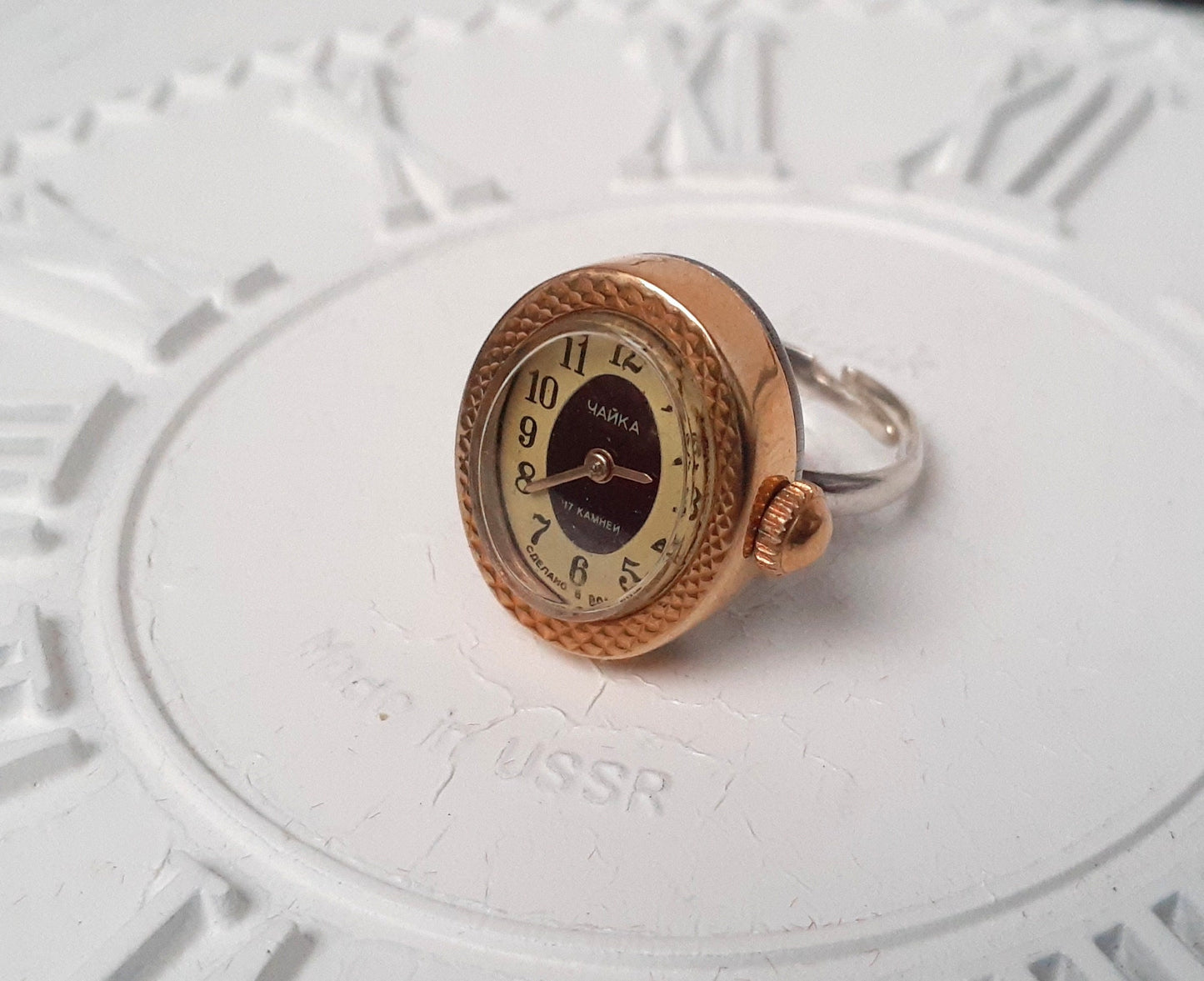 Ring watch "Chaika", Vintage ring watch ,Soviet watch, ladies watch montre femme