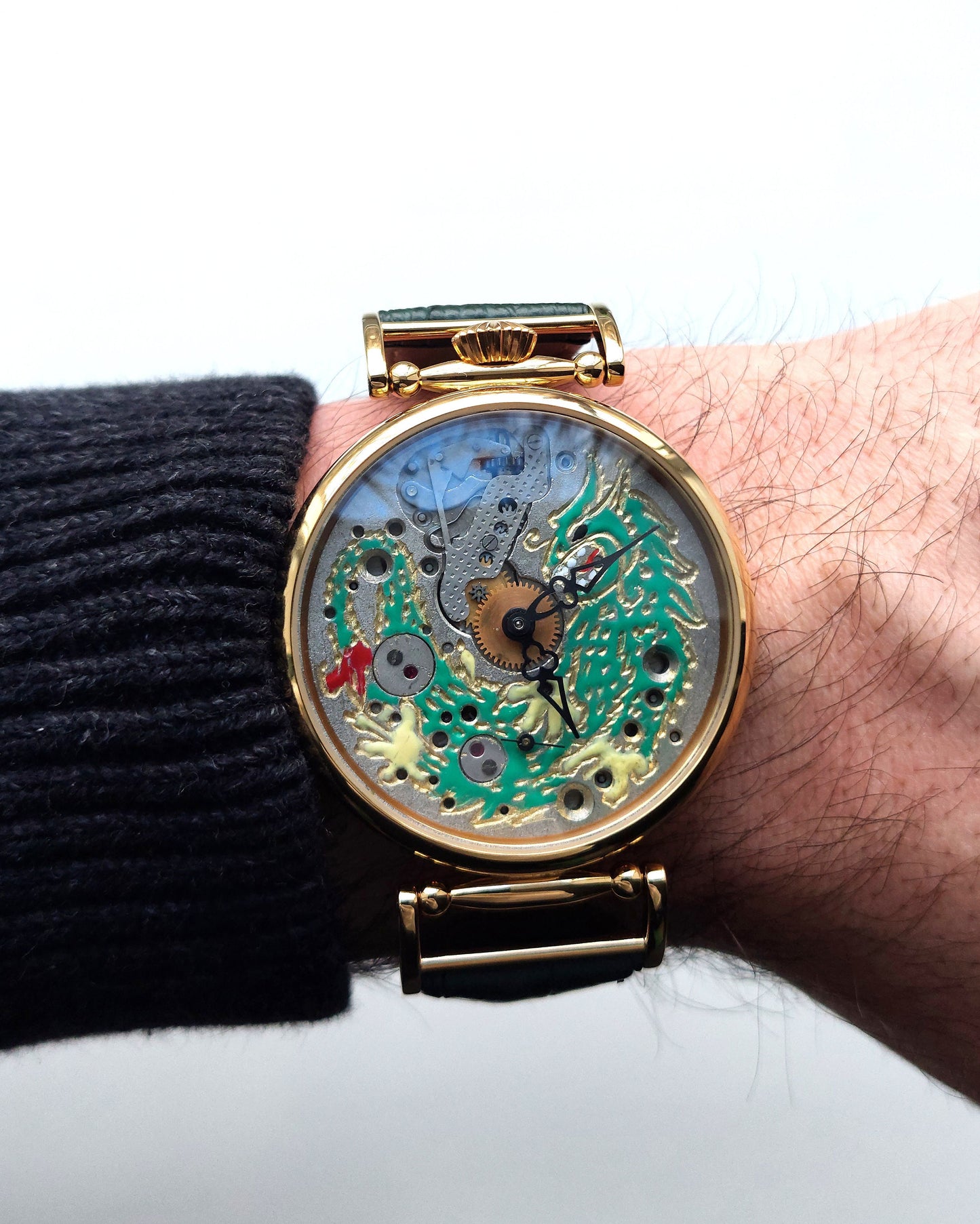 Soviet watch "Molnija"- Dragon watch, Engraved watch, Personalized watch