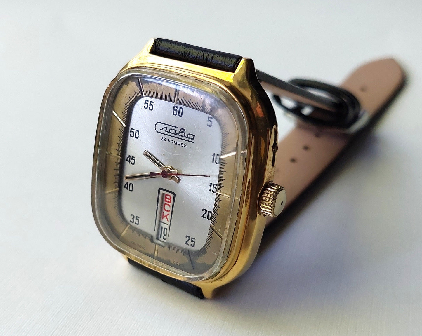 Soviet watch - "Slava", Mens watch,Ukraine watch, Vintage Watch , gold watch ,Mens watch, boyfriends watch "Slava"