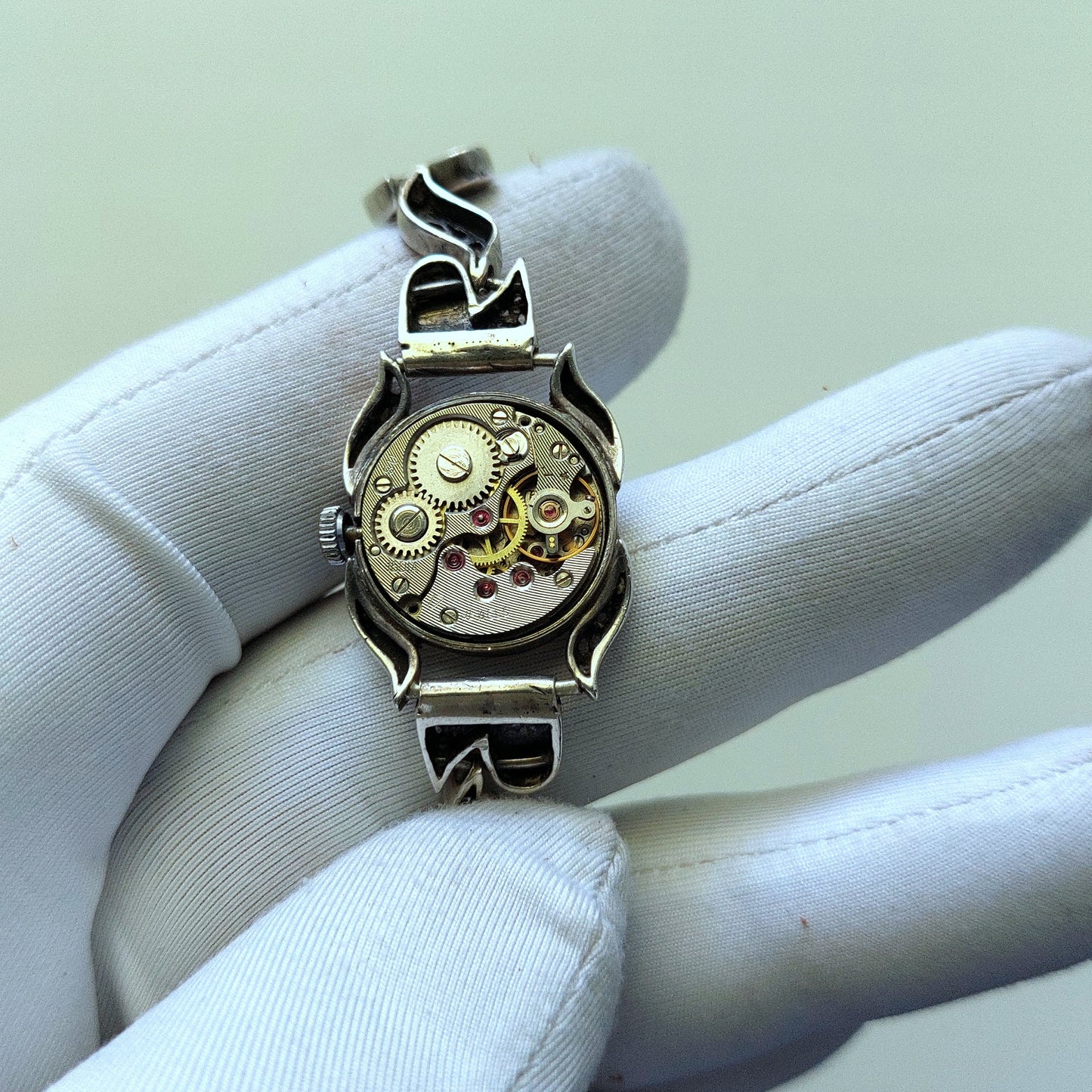 Soviet watch "Chaika" ,Vintage Watch, Sterling silver watch
