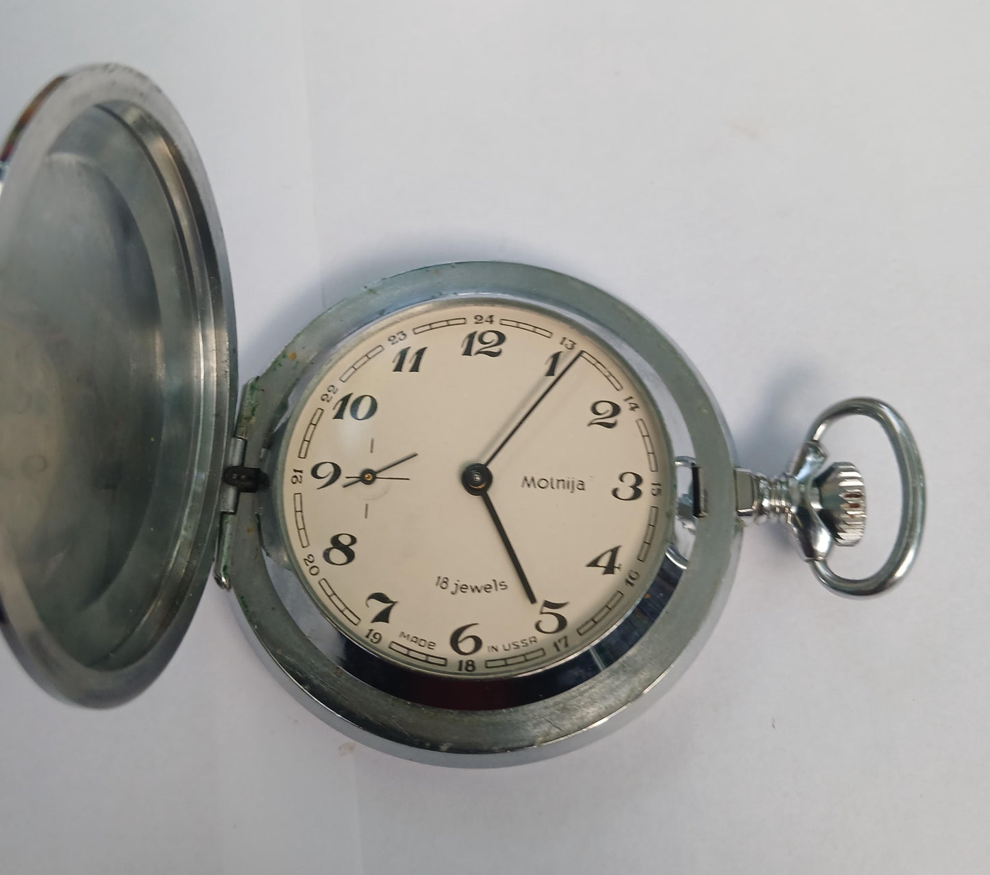 Pocket watch - "Molnija", Soviet watch , vintage pocket watch, vintage watch
