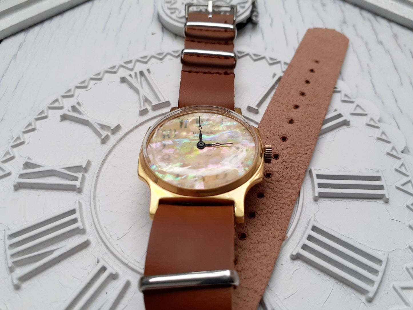 Soviet watch "Pobeda", Pearl Watch , Nacre watch , Ukraine watch, Vintage Watch ,Mens watch