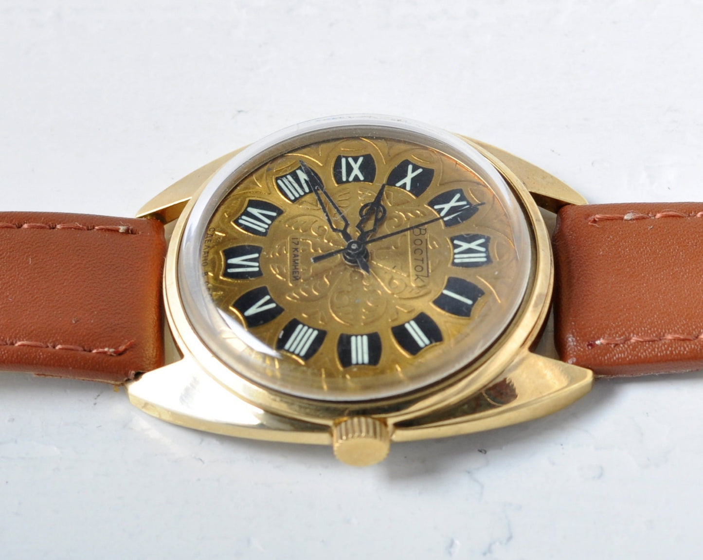 Soviet watch "Vostok", Vintage Watch, gold plated watch ,Mens watch, Mechanical watch, Unisex watch , gents watch, Yellow watch