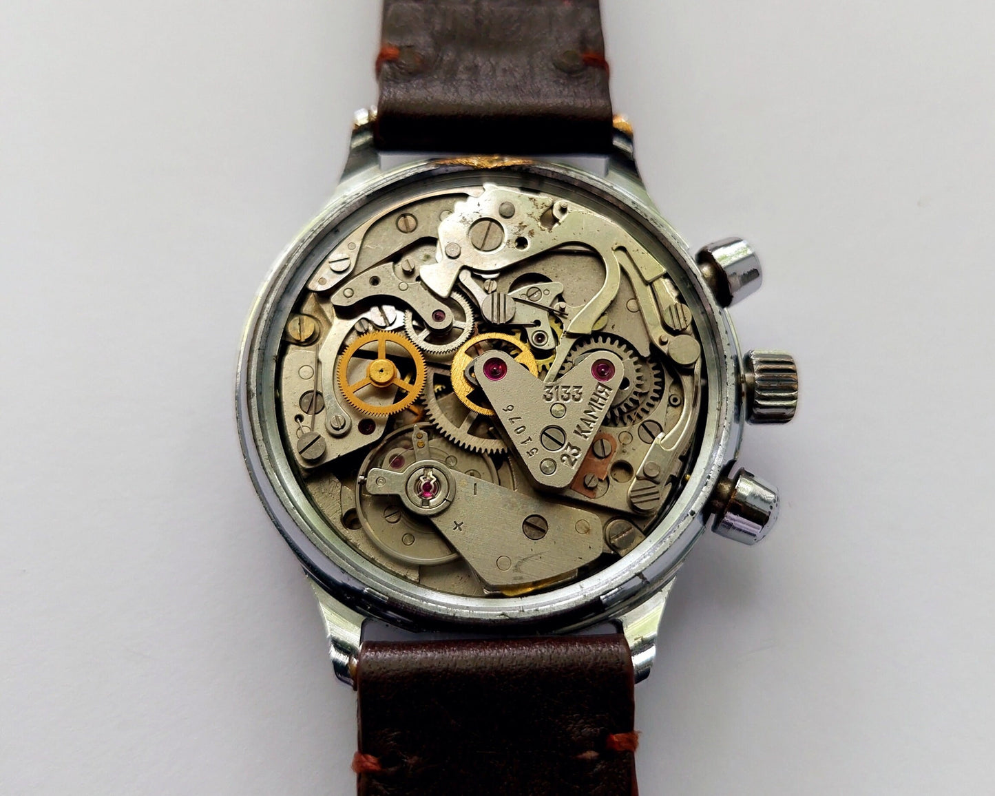 Chronograph "Poljot", Soviet watch Vintage Watch Gilded Watch Ukraine watch Mens watch Mechanical watch watch, air force watch