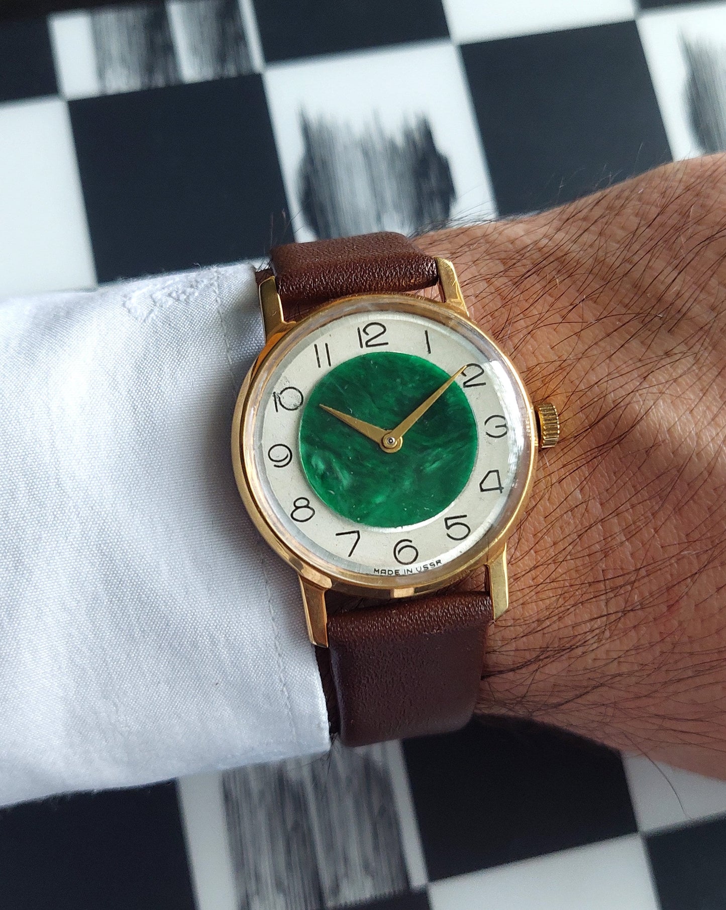 Soviet watch "Pobeda" - Malachite watch