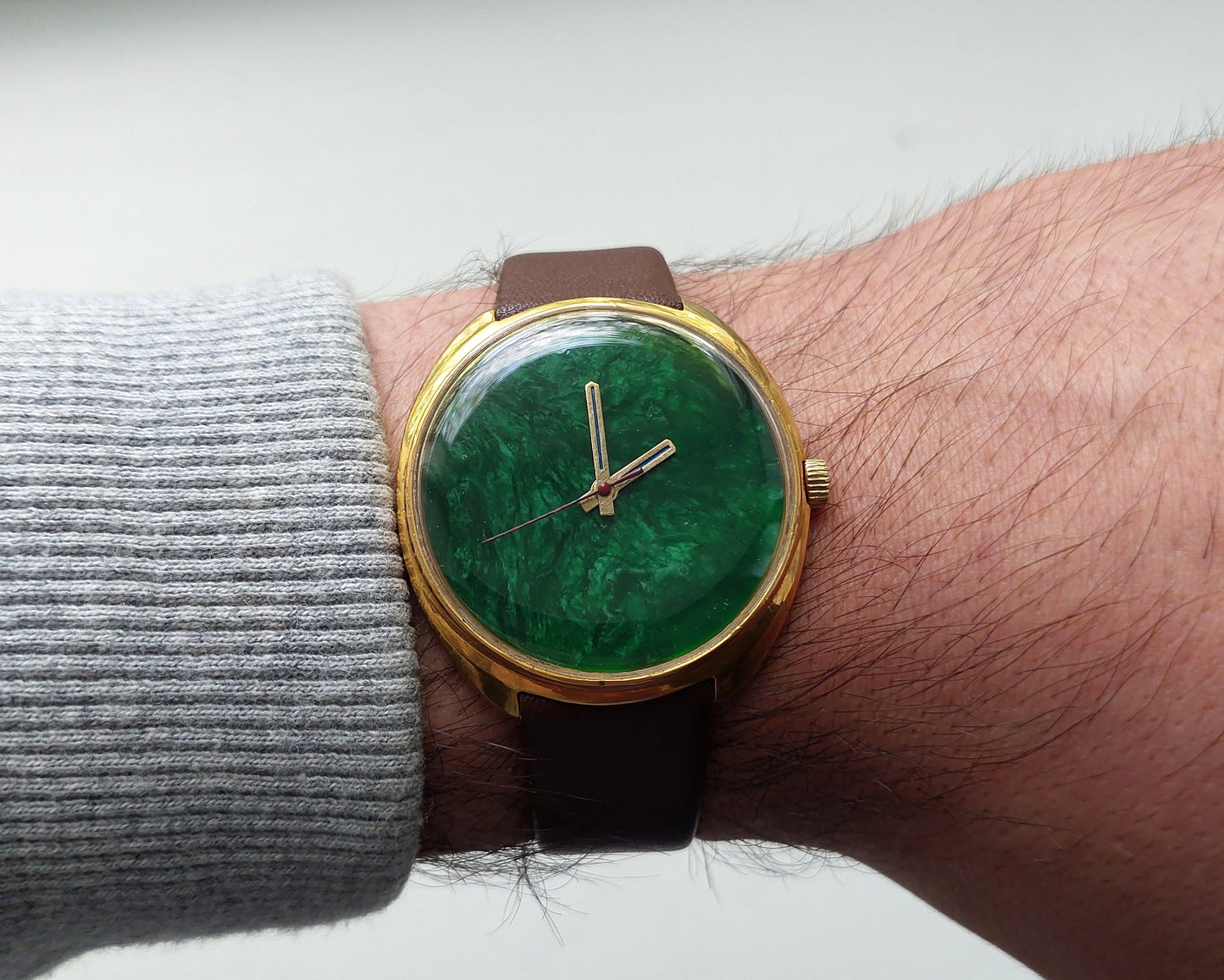 Soviet watch "Raketa" - Malachite watch, Green watch