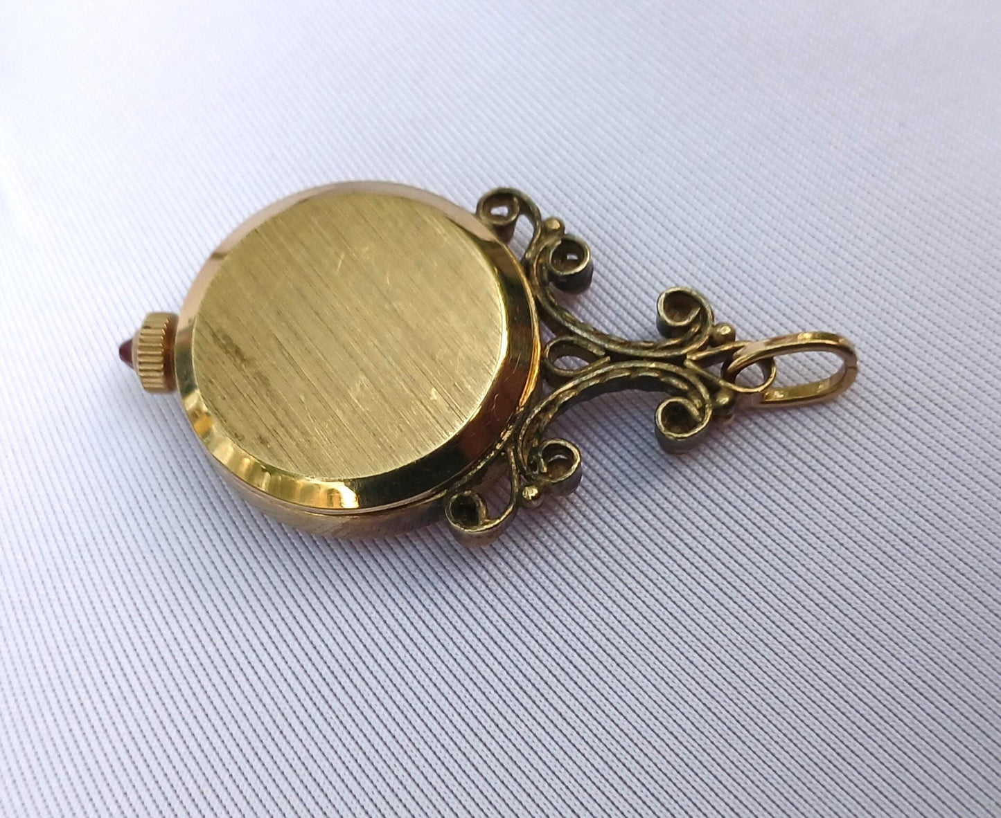 Gold plated watch , Pendant watch "Chaika", gold watch ,Womens watch, Mechanical watch
