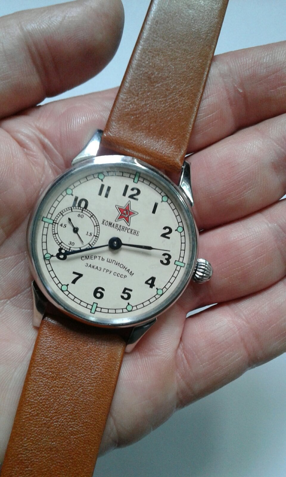 Soviet watch "Molnija"- "Death to spies", Vintage Watch ,Pocket watch, Ukraine watch