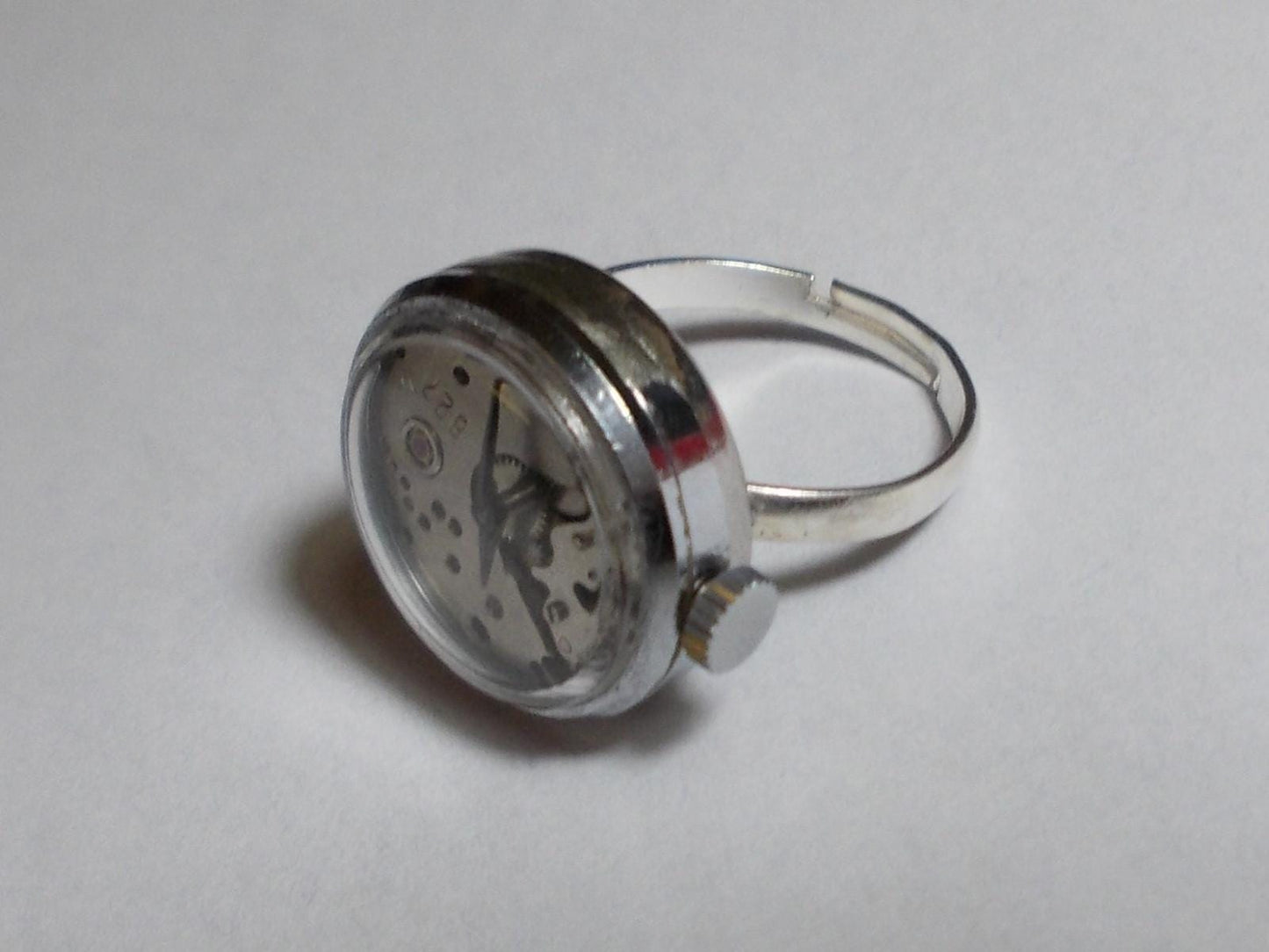 Ring watch, Vintage watch ring, vintage ring watch, Watch ring , Steampunk watch ring, skeleton watch