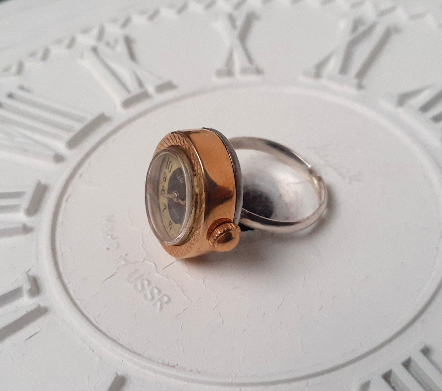 Ring watch "Chaika", Vintage ring watch ,Soviet watch, ladies watch montre femme