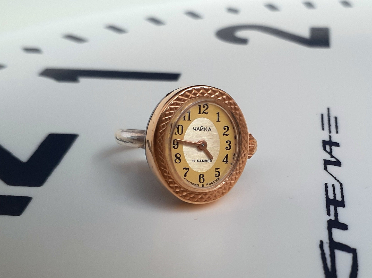Ring watch "Chaika", Vintage ring watch ,Soviet watch, ladies watch montre femme