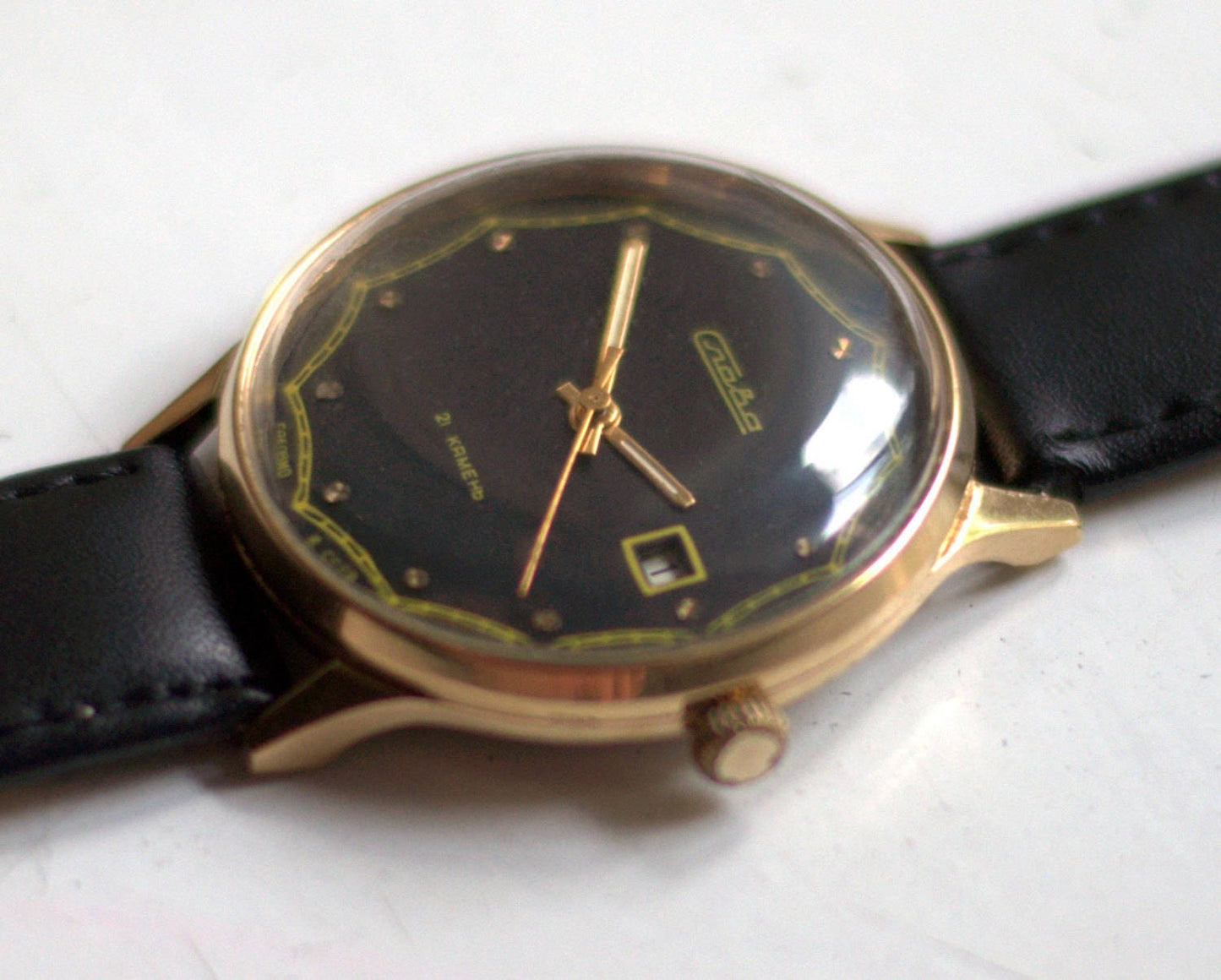 Soviet watch "Slava" ,Vintage Watch ,Gilded watch ,Mechanical watch