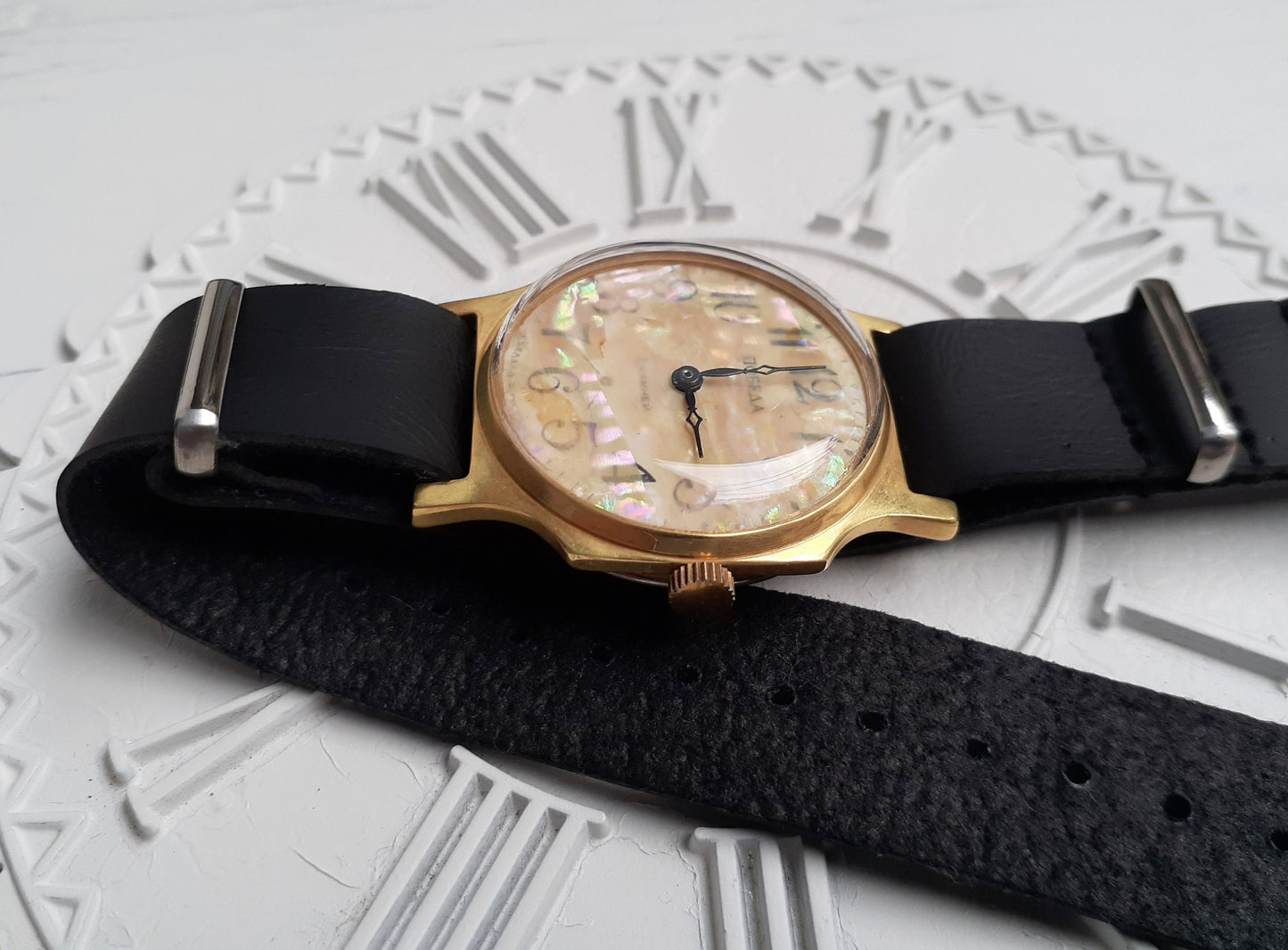Soviet watch "Pobeda", Pearl Watch , Nacre watch , Ukraine watch, Vintage Watch ,Mens watch