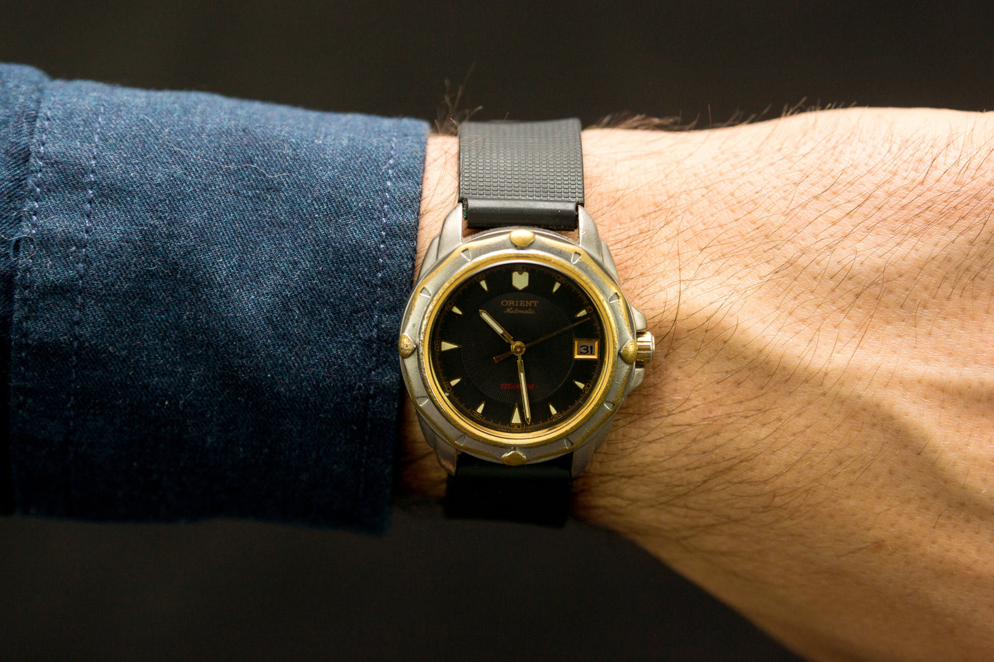 Titanium watch, Vintage watch "Orient",   Mens watch, Mechanical watch ,Titanium Watch ,Original Watch
