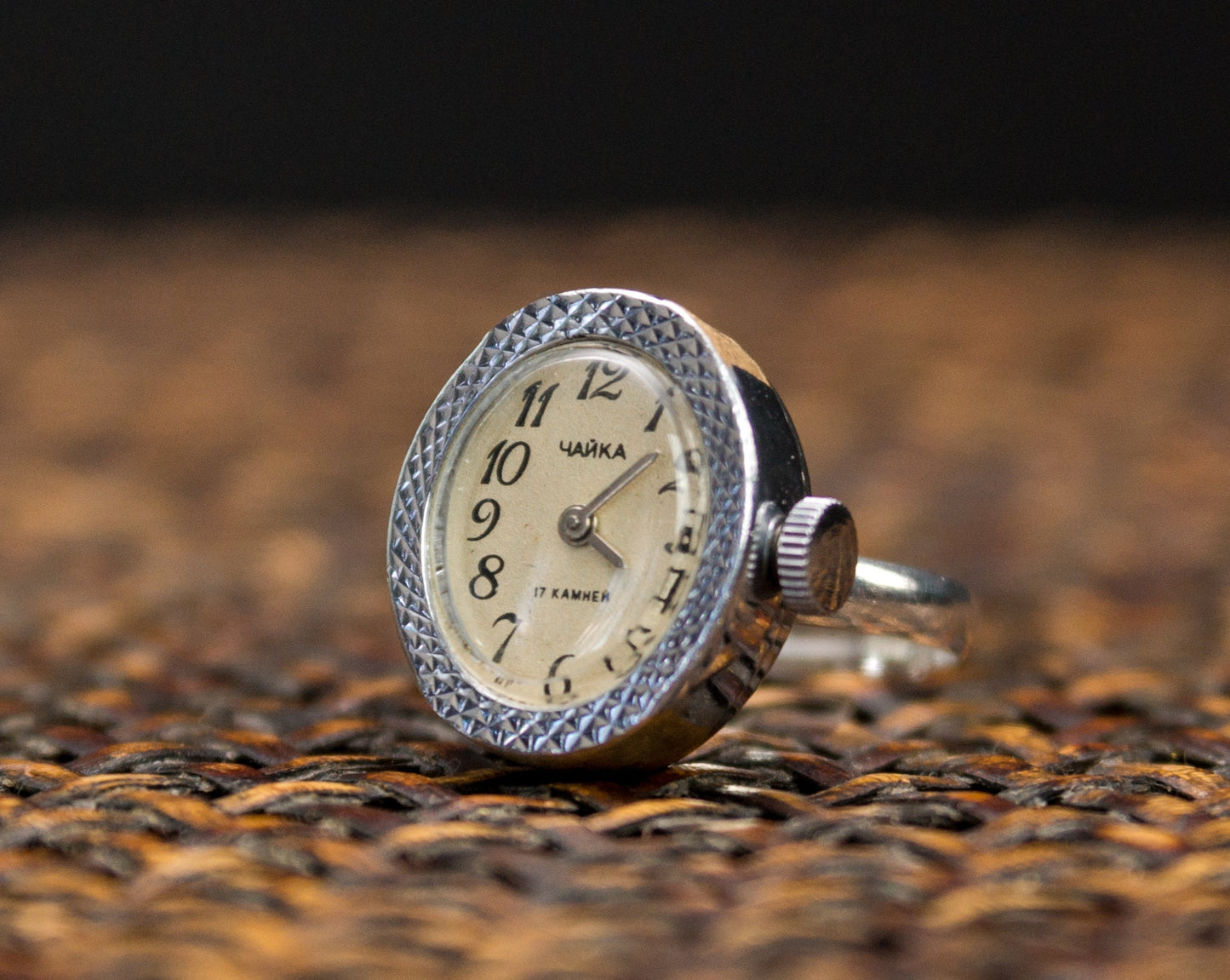 Watch ring "Chaika", Vintage ring watch ,Soviet watch, ladies watch  montre femme