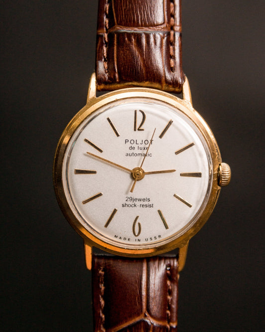 Gold plated watch "Poljot" , Automatic Watch, Soviet watch