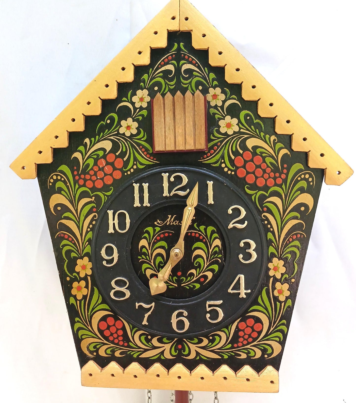 Vintage Cuckoo Clock , Soviet clock, Alarm clock with cuckoo