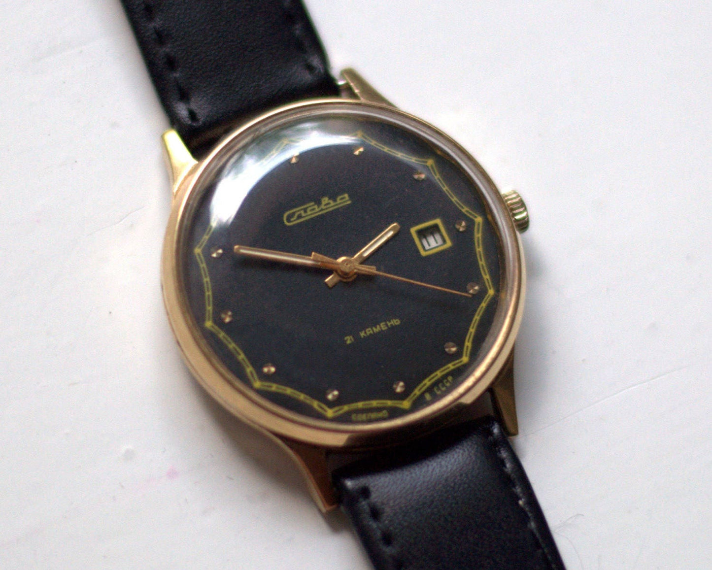 Soviet watch "Slava" ,Vintage Watch ,Gilded watch ,Mechanical watch