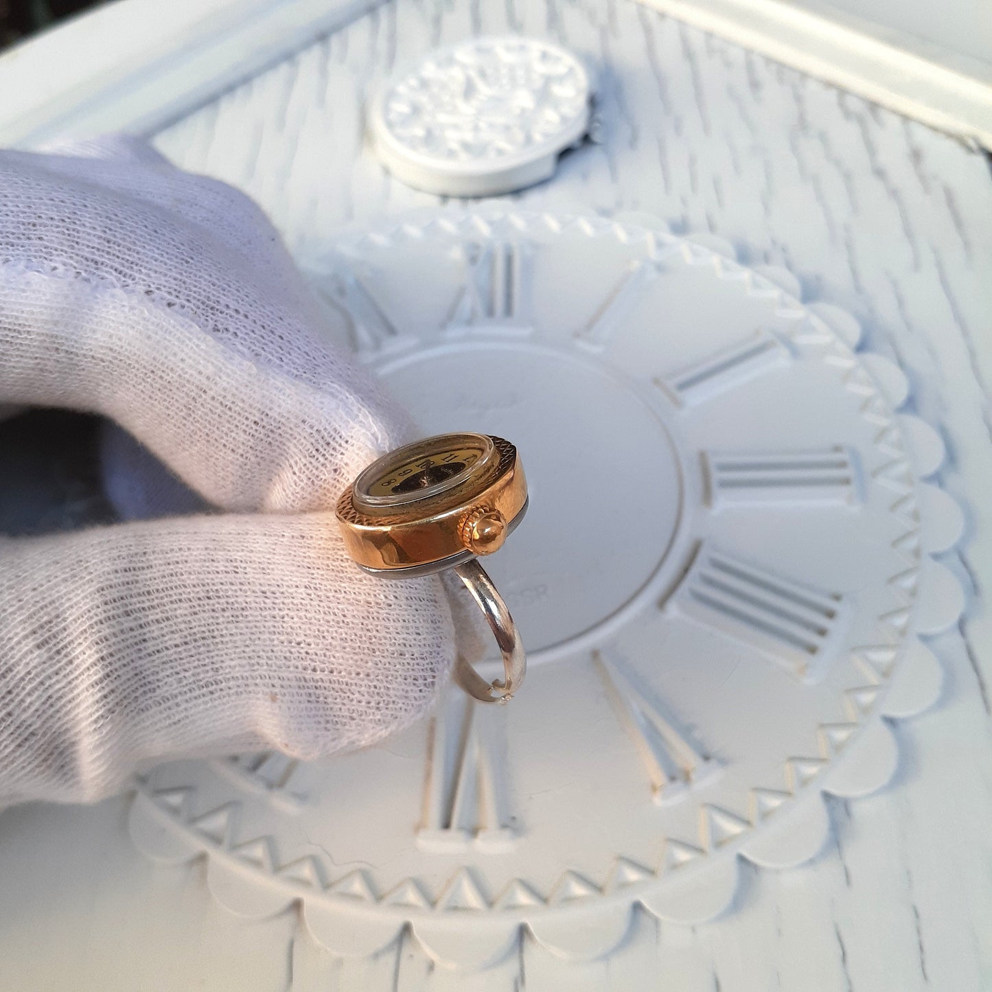 Ring watch "Chaika", Vintage ring watch ,Soviet watch, ladies watch  montre femme