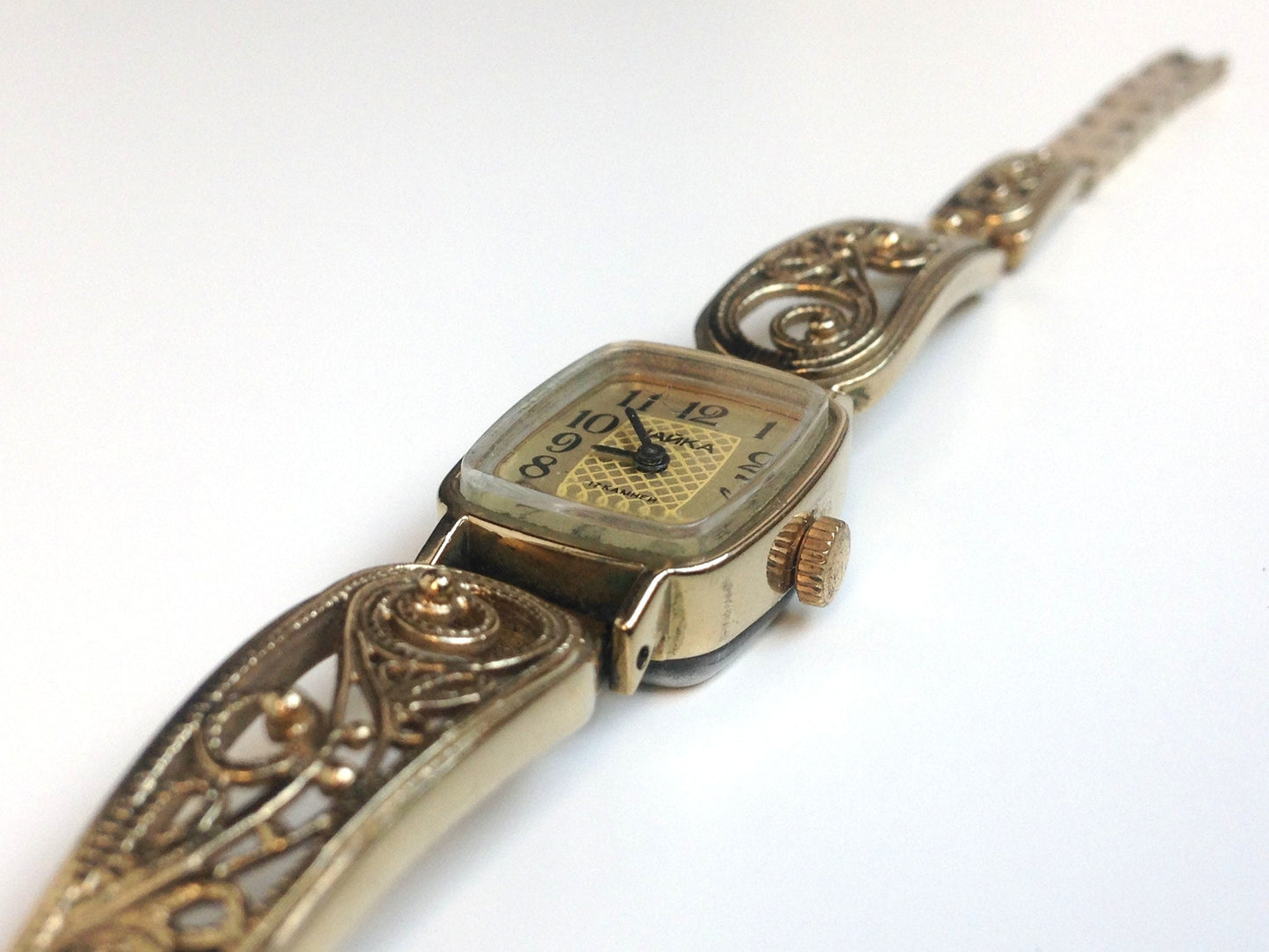 Soviet watch "Chaika" with beautiful bracelet , Vintage Watch ,Womens watch ,gold watch , Mechanical watch