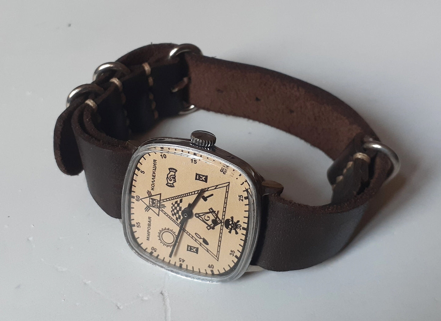 Masonic watch, Soviet watch "Signs of Masons" , Ukraine watch, Vintage Watch ,Mens watch