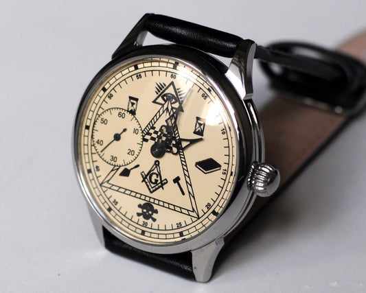 Masonic watch ,Soviet watch "Molnija", Vintage Watch ,Pocket watch, Ukraine watch