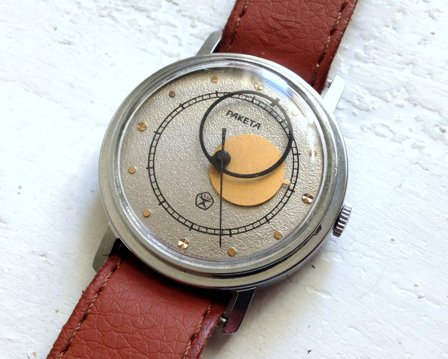 Soviet watch, Ukraine watch ,Vintage Watch, Mens watch ,Mechanical watch, Moon Sun watch, boyfriends watch "Raketa"