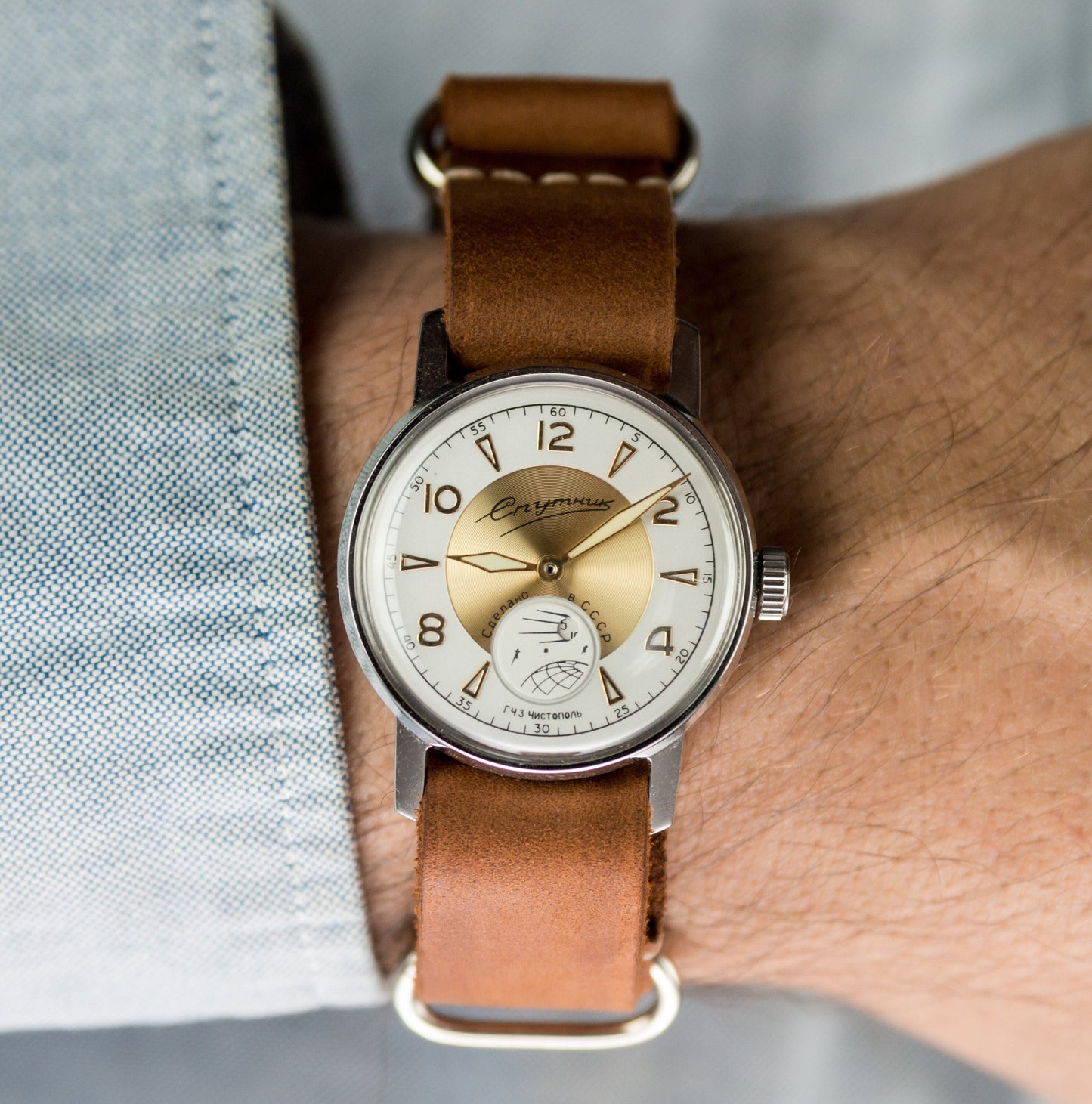 Soviet watch "Satellite" -"Sputnik", Space watch, gagarin watch