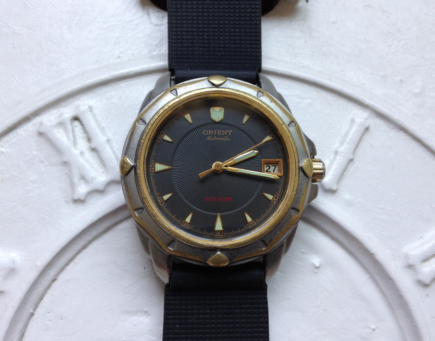 Titanium watch, Vintage watch "Orient",   Mens watch, Mechanical watch ,Titanium Watch ,Original Watch