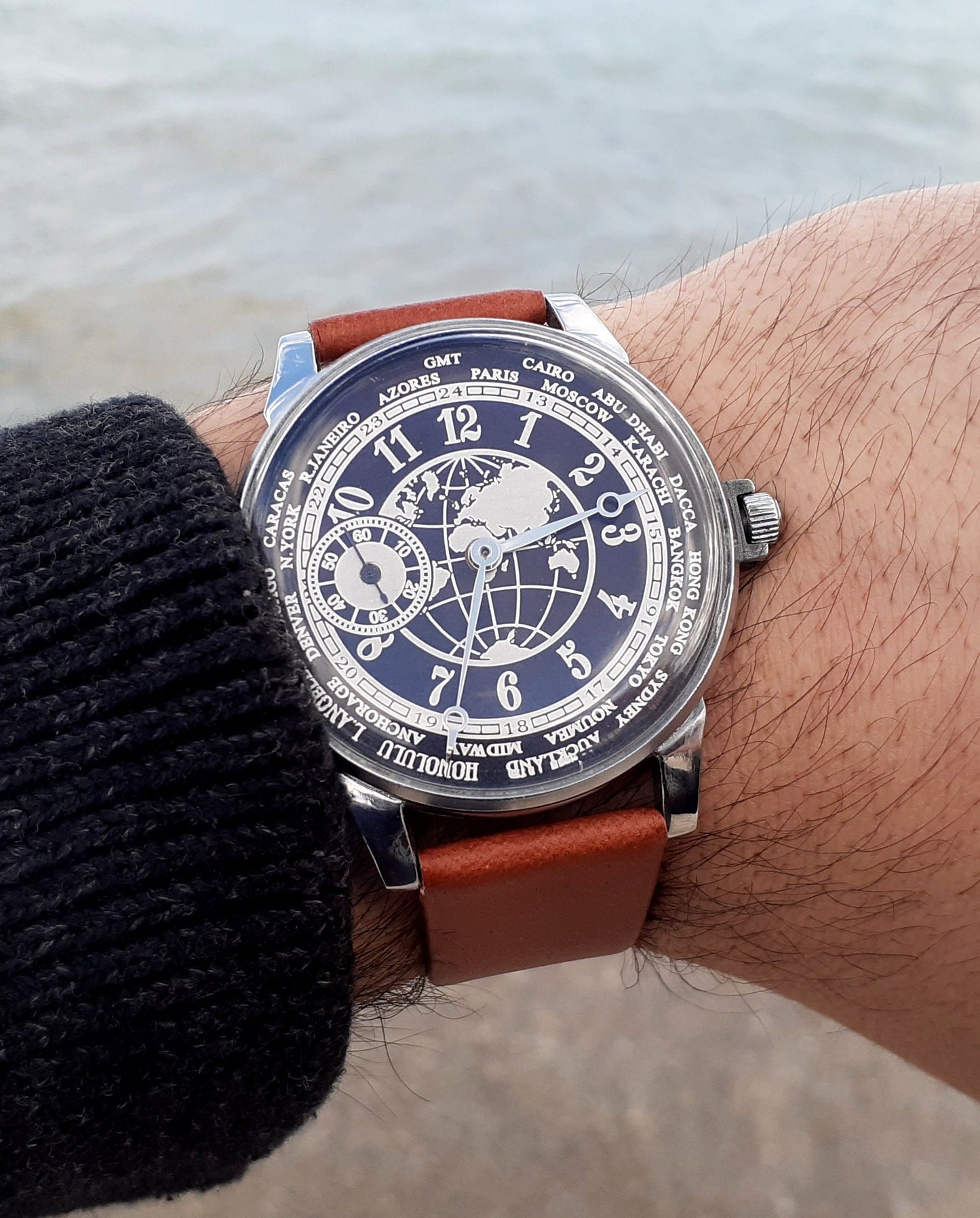 Soviet watch "Molnija" - Cities of the World, Vintage Watch ,Pocket watch, Ukraine watch, molnija wristwatch