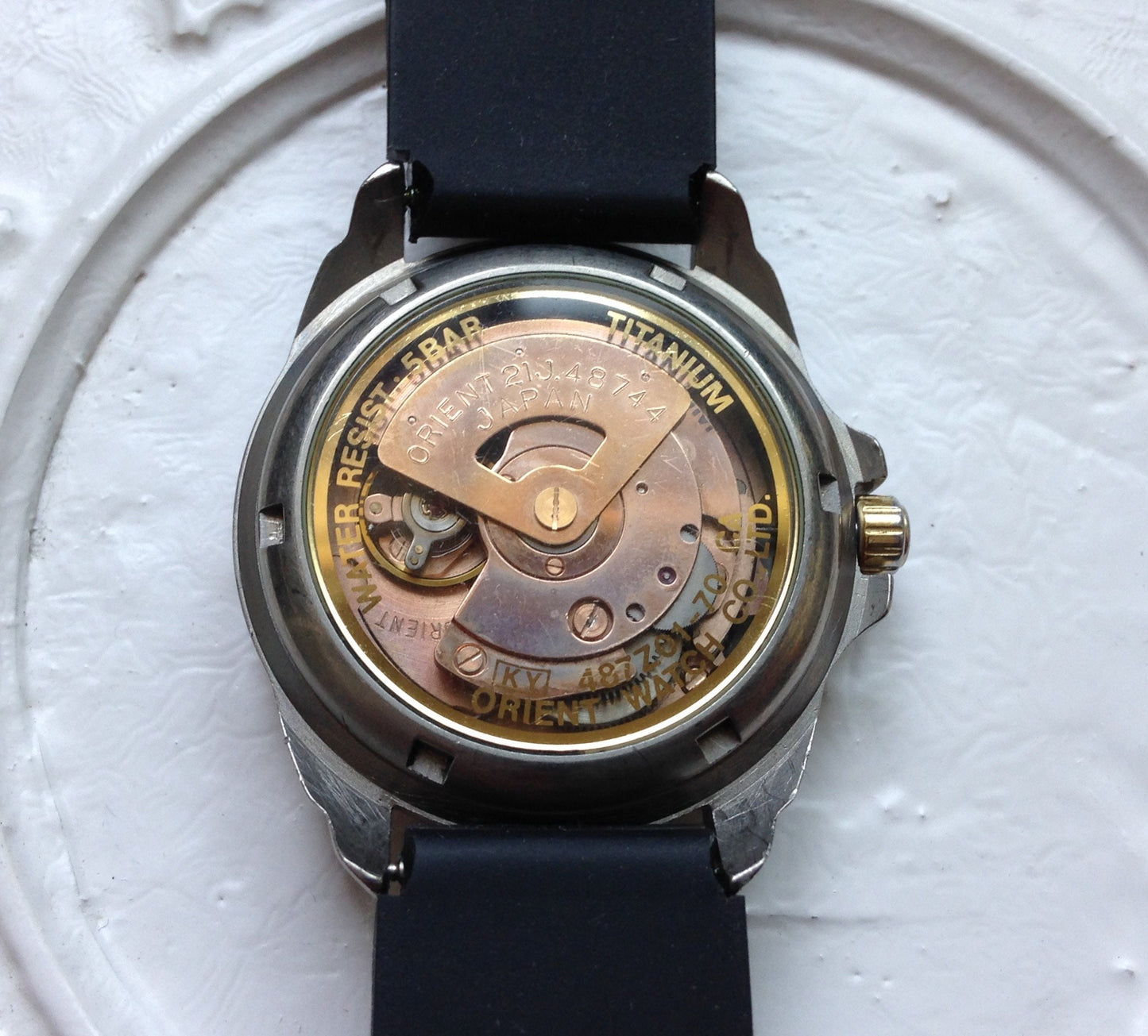Titanium watch, Vintage watch "Orient",   Mens watch, Mechanical watch ,Titanium Watch ,Original Watch