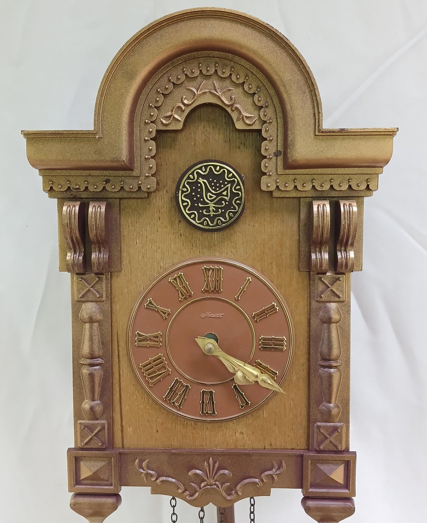 Vintage Cuckoo Clock , Soviet clock, Alarm clock with cuckoo
