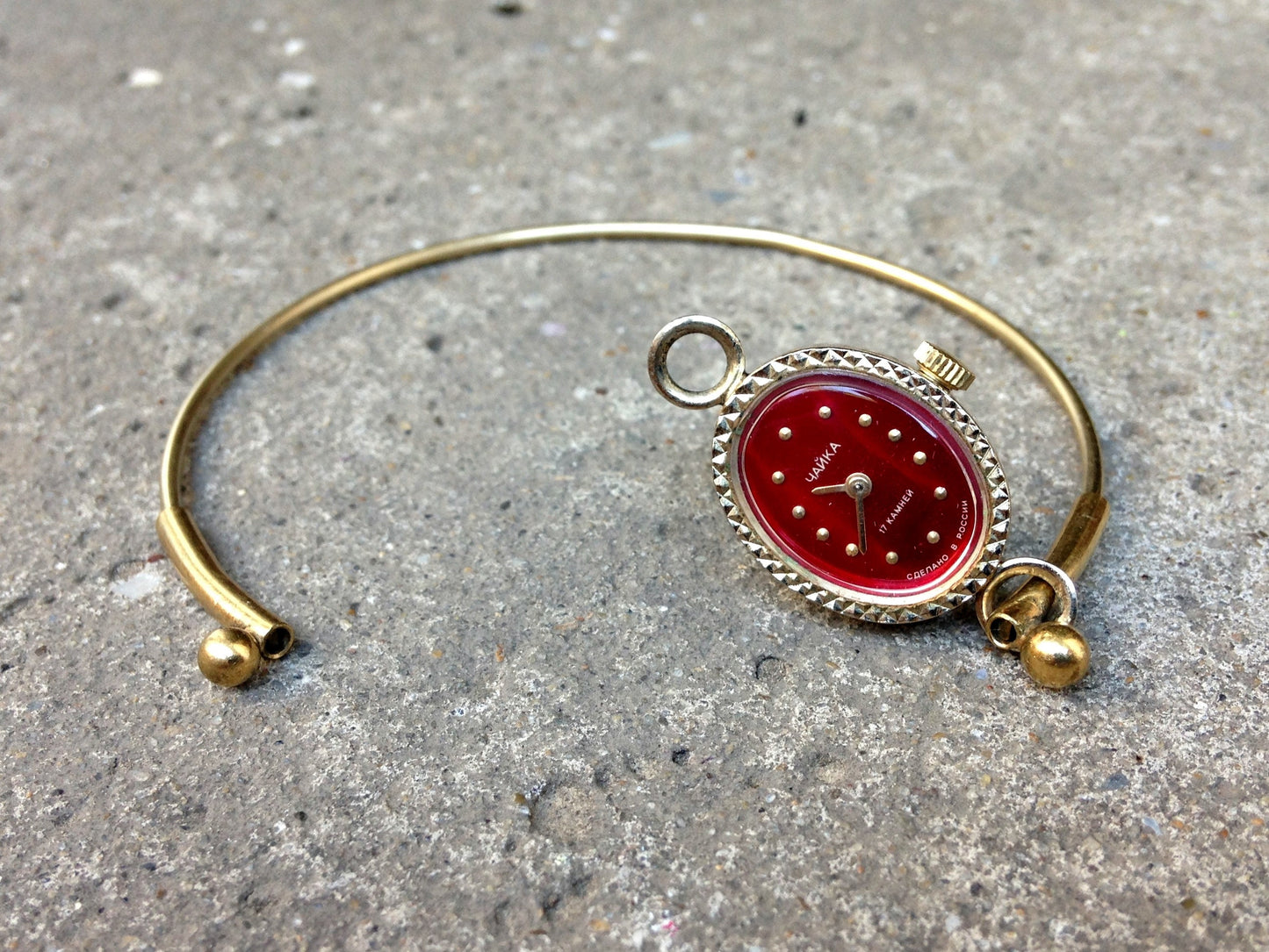 Soviet watch - "Chaika" with beautiful bracelet , Vintage Watch  ,Womens watch ,gold watch , Mechanical watch