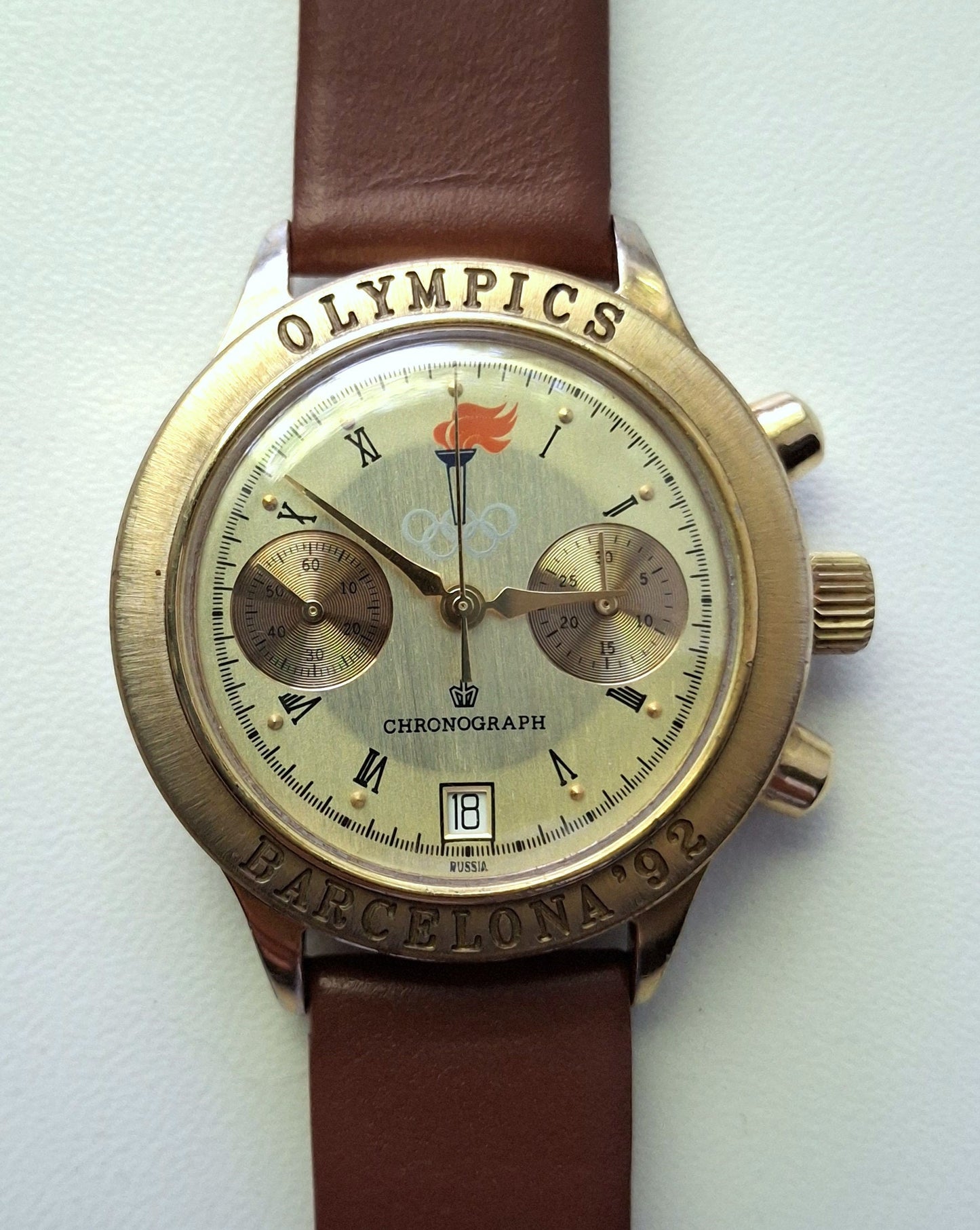Chronograph "Poljot", Soviet watch Vintage Watch Gilded Watch Ukraine watch Mens watch Mechanical watch  watch, air force watch