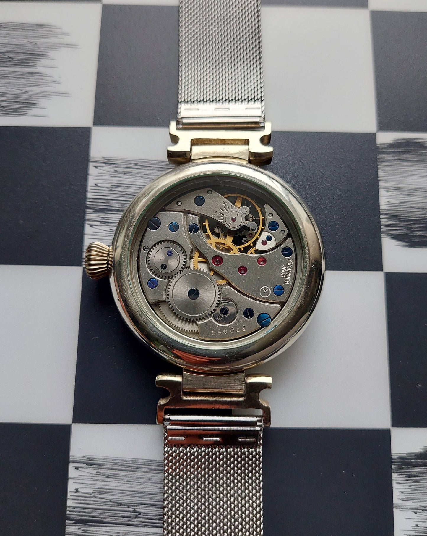Soviet watch "Molnija"- "Open Balance watch"