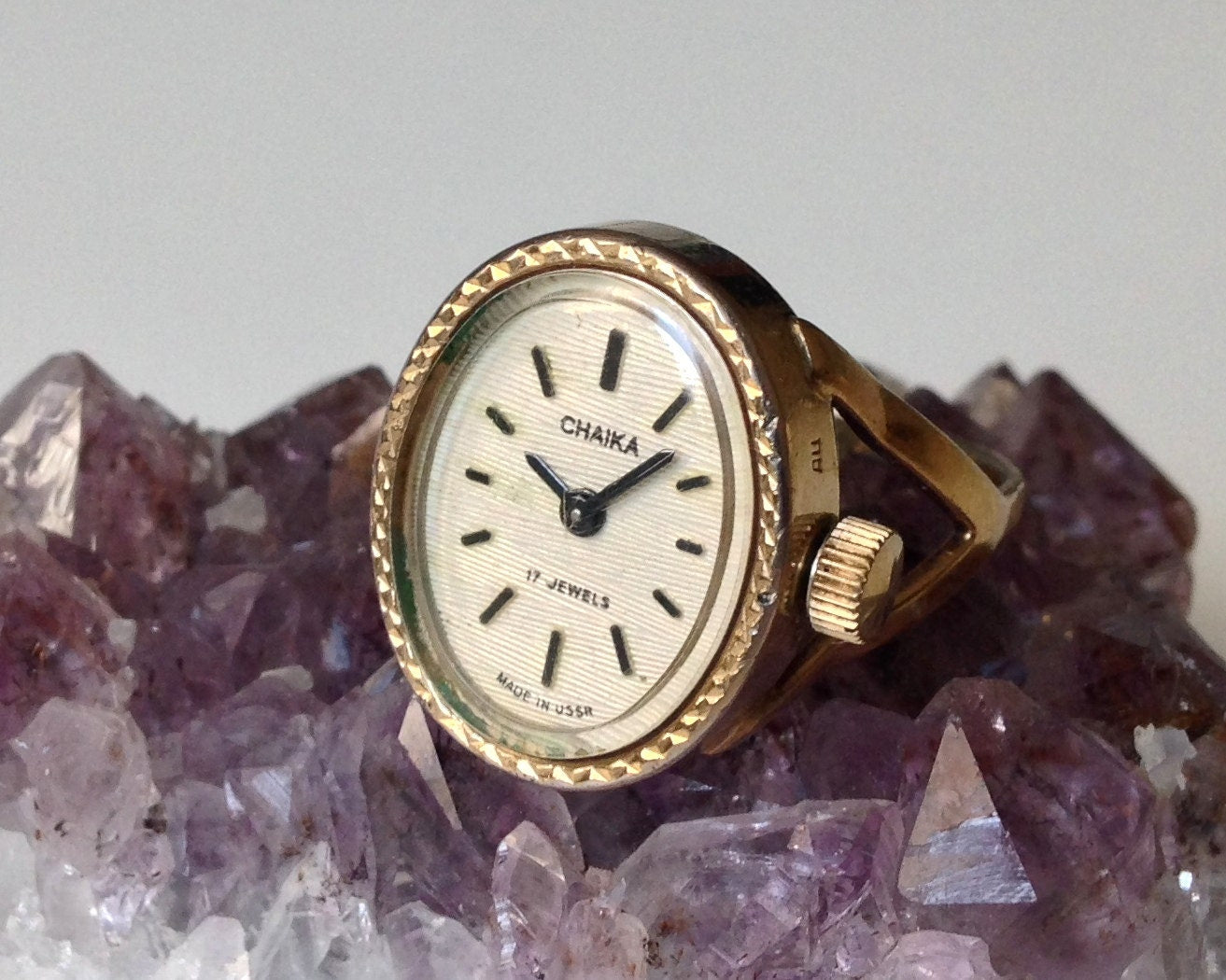 Vintage ring watch ,Gold Ring watch ,Soviet watch ,Ukraine watch , gold watch , Christmas Gift, Women watch Mechanical watch "Chaika"