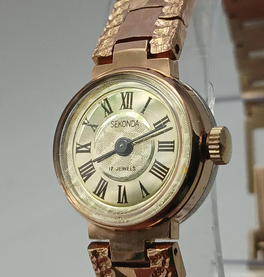Soviet watch with box and papers ,  watch "Chaika" , Vintage Watch  ,Womens watch ,gold plated watch , Mechanical watch