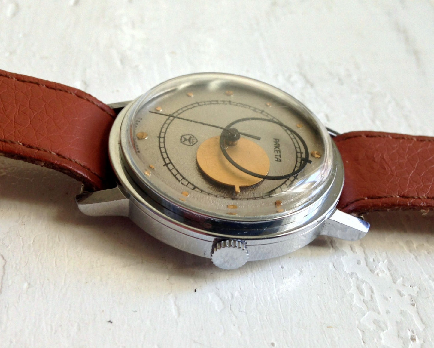Soviet watch, Ukraine watch ,Vintage Watch, Mens watch ,Mechanical watch, Moon Sun watch, boyfriends watch "Raketa"