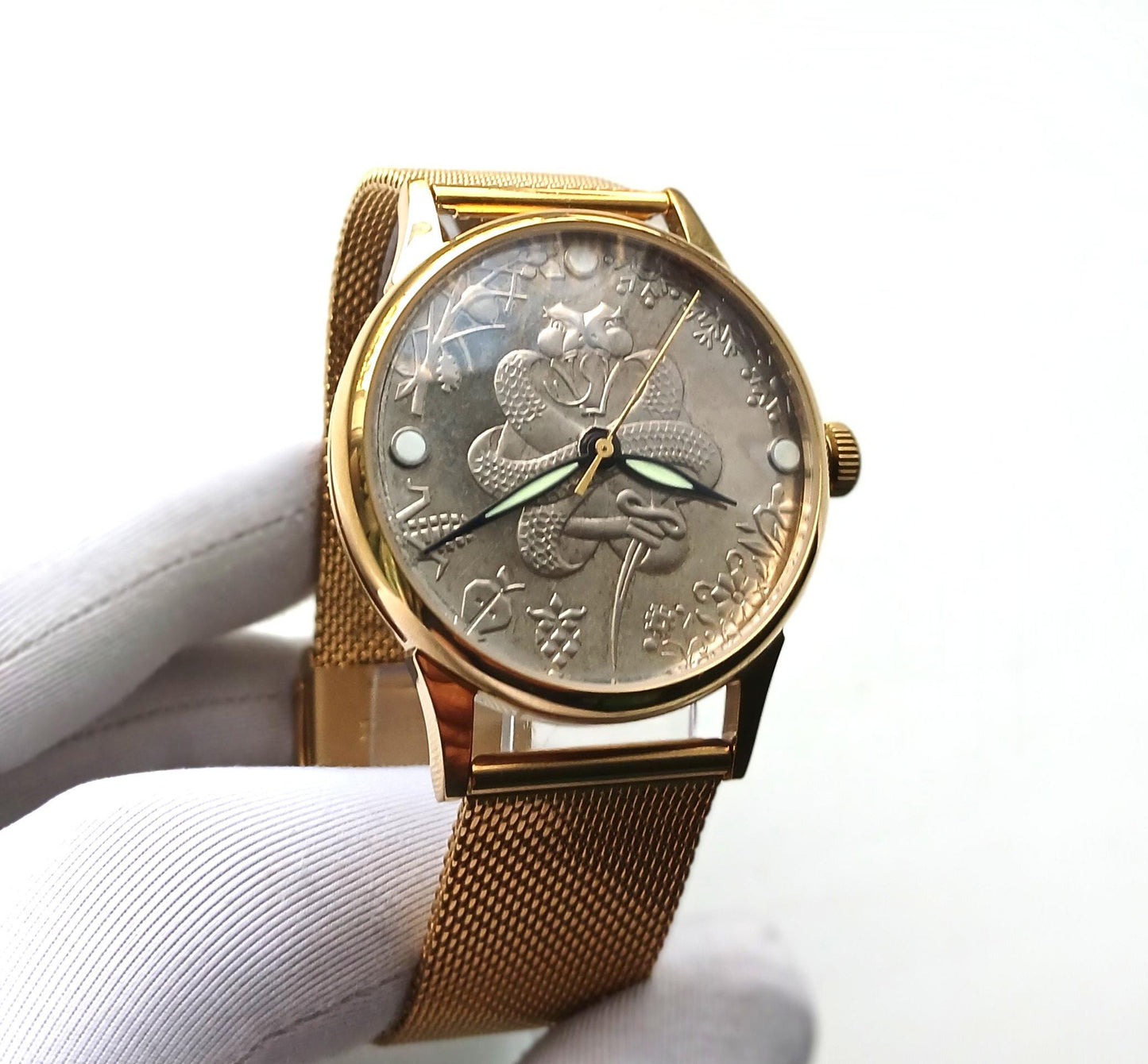 Soviet watch , Snake watch, Coin watch,  Snake Coin watch, Silver coin watch