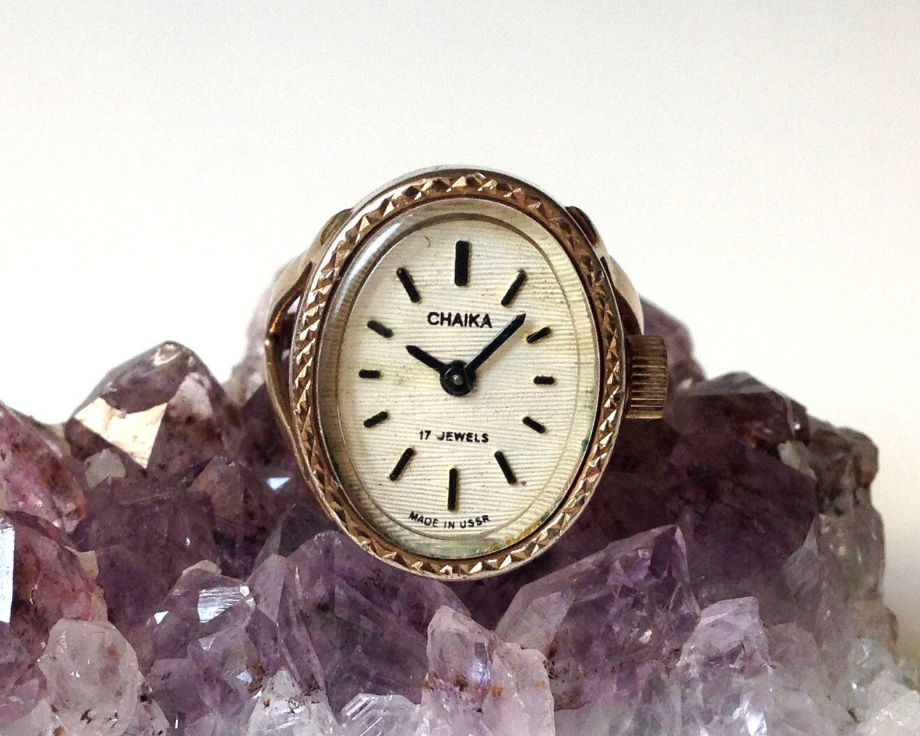 Vintage ring watch ,Gold Ring watch ,Soviet watch ,Ukraine watch , gold watch , Christmas Gift, Women watch Mechanical watch "Chaika"