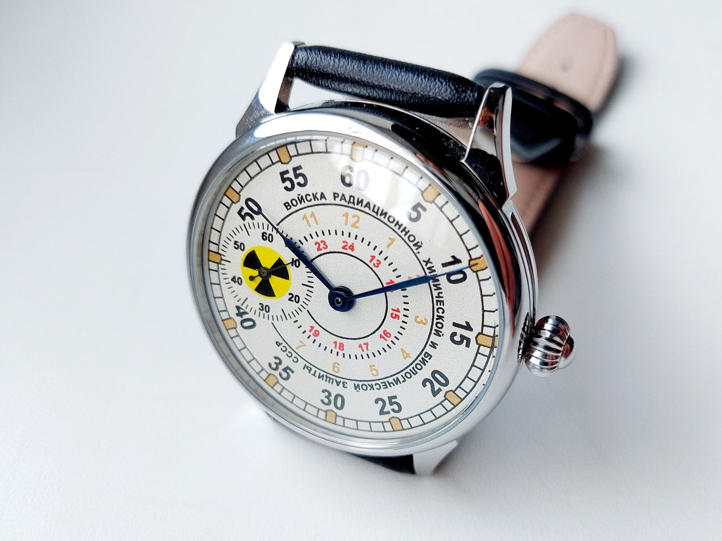 Soviet watch "Molnija"- "Troops of radiation, chemical and biological protection of the USSR", vintage watch