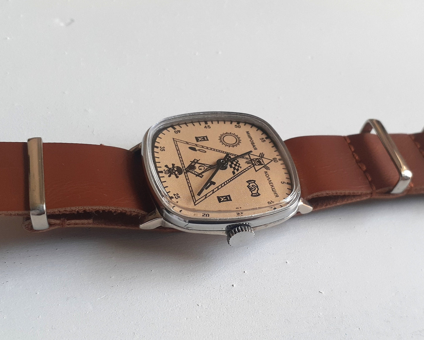 Masonic watch, Soviet watch "Signs of Masons" , Ukraine watch, Vintage Watch ,Mens watch