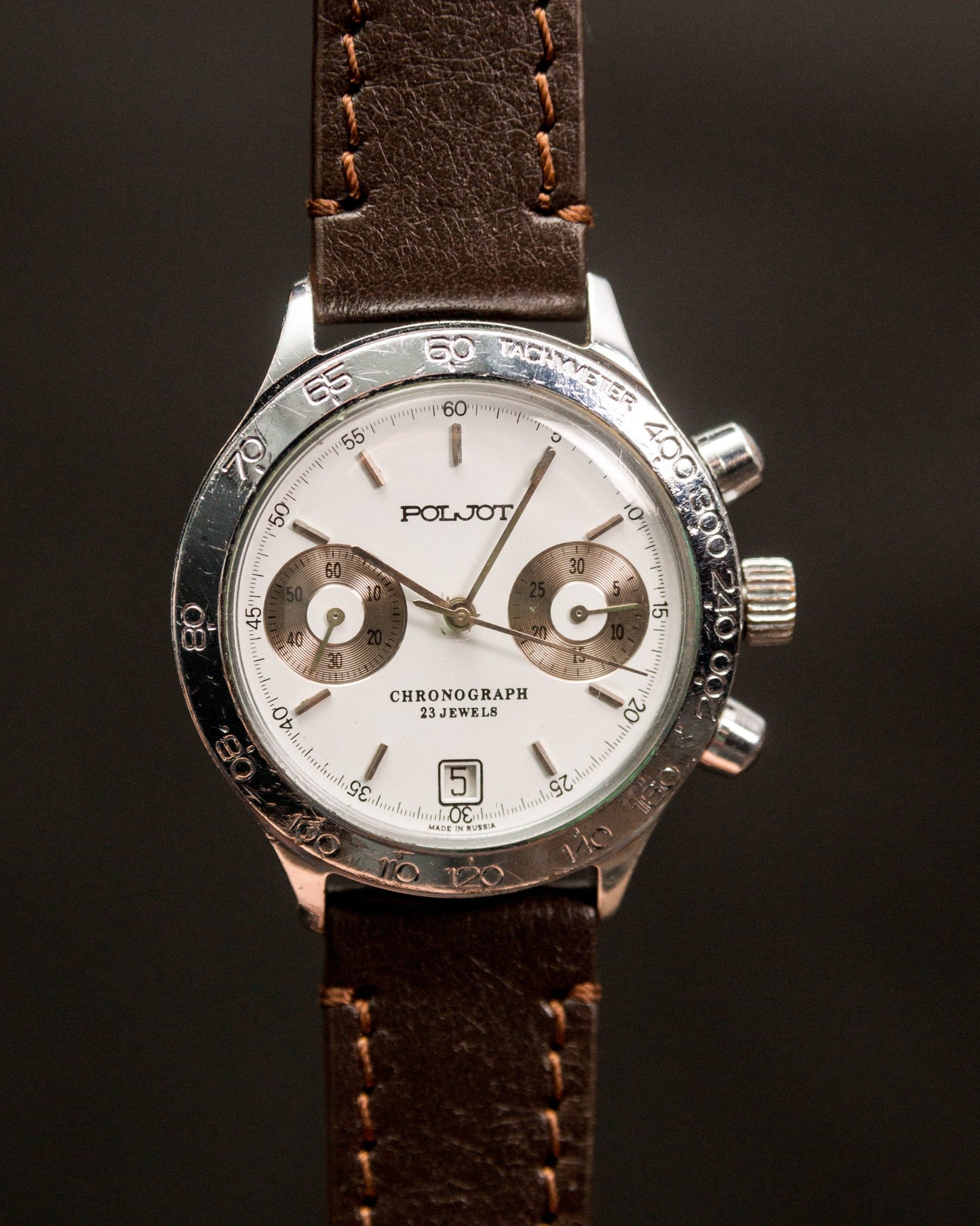 Chronograph "Poljot", Soviet watch Vintage Watch Gilded Watch Ukraine watch Mens watch Mechanical watch  watch, air force watch